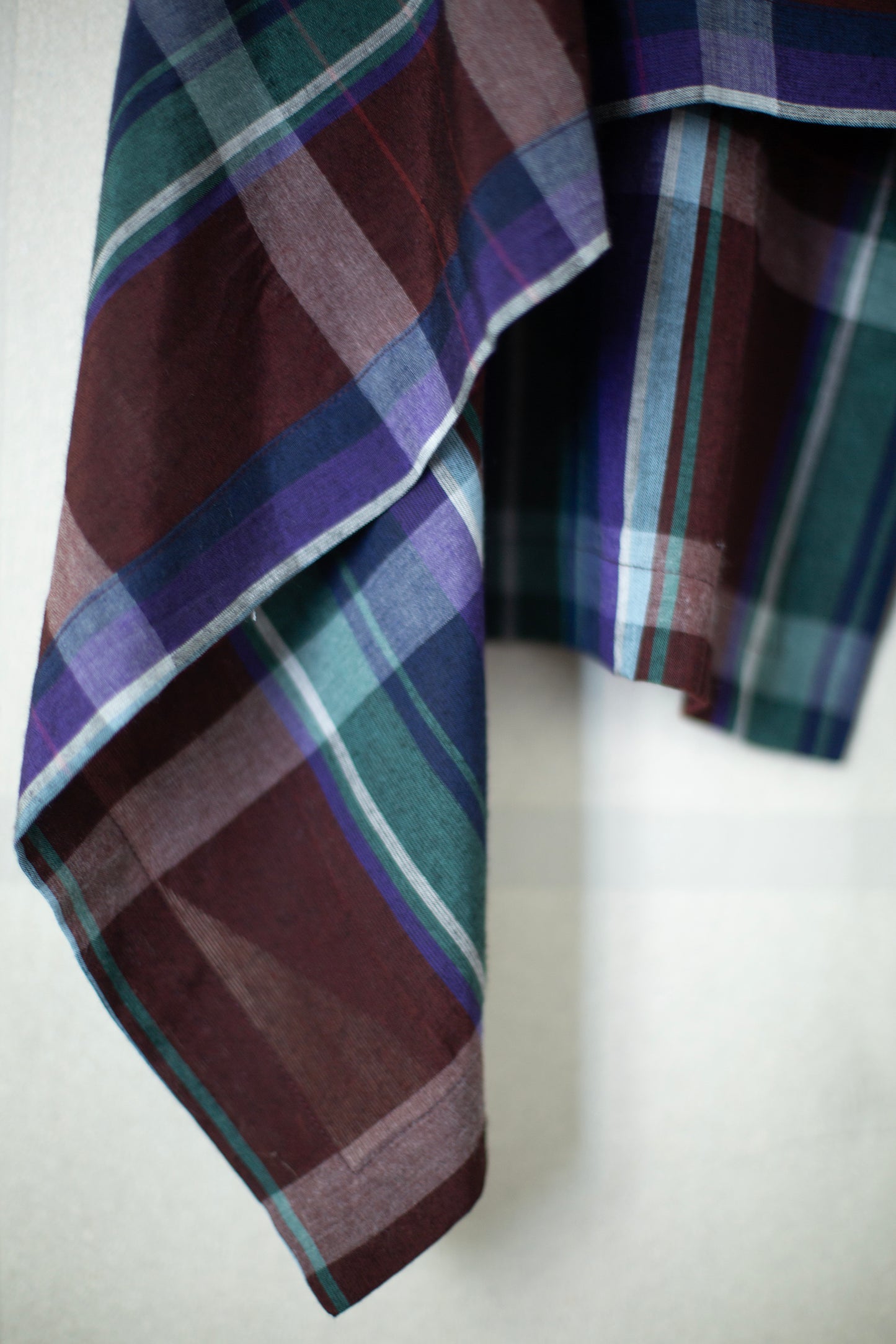 SCARF#33 - MADRAS I BORDEAUX-PURPLE-GREEN