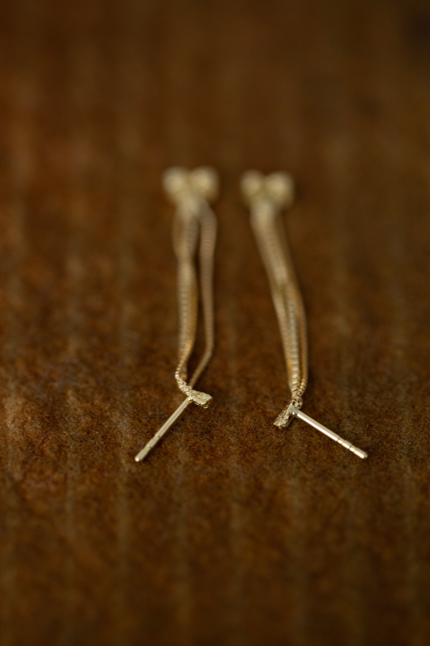 Pair Of Gold Chain Earrings S