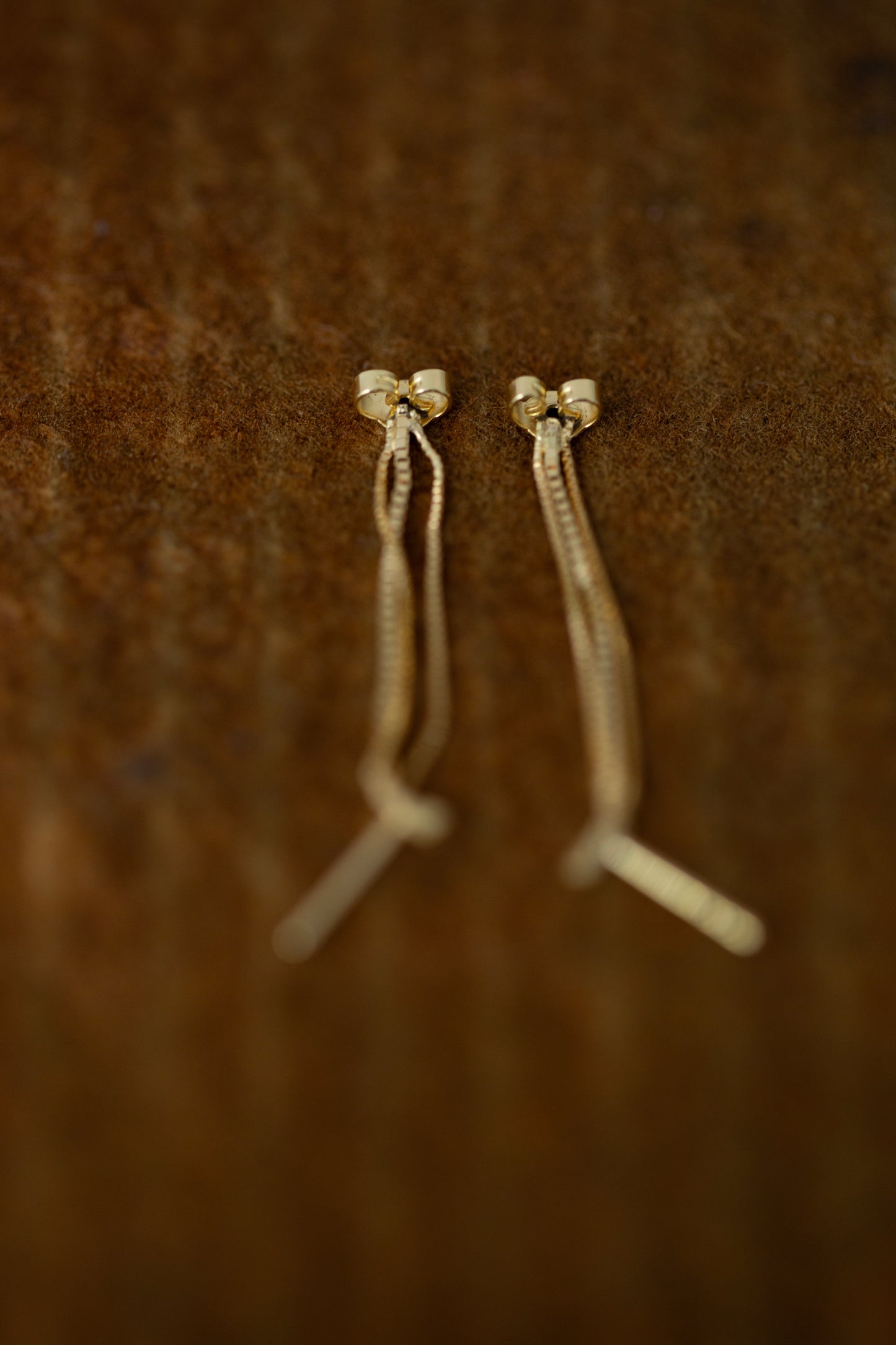 Pair Of Gold Chain Earrings S