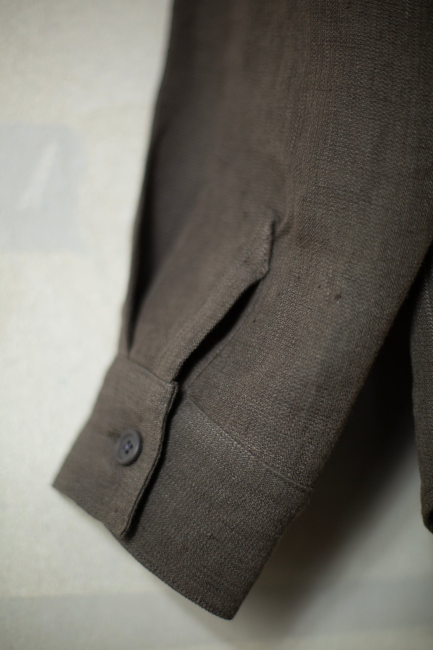 Big Shirt in shale grey dobby weave hemp