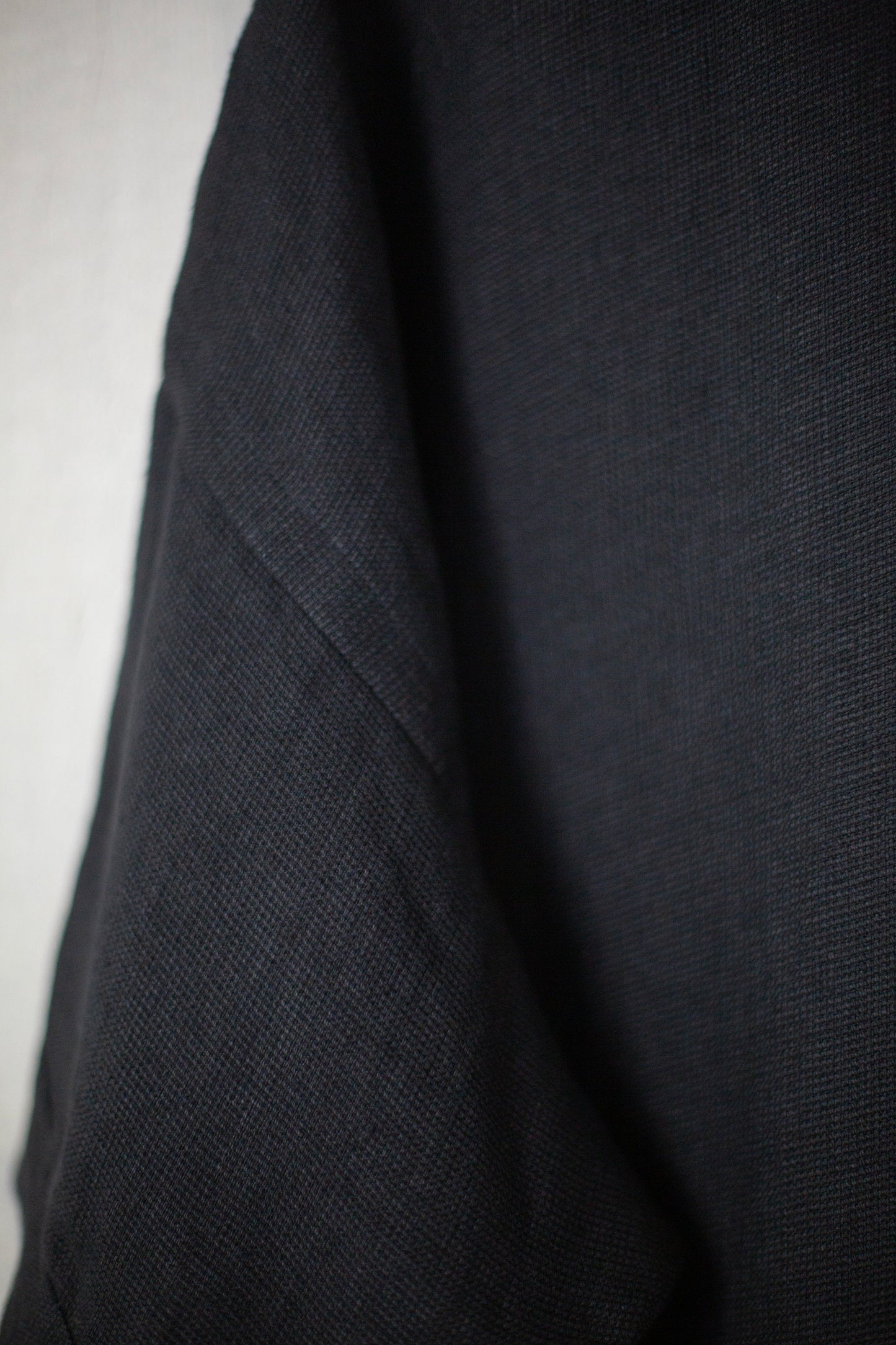 SHIRT#98 - LINEN MESH BLACK