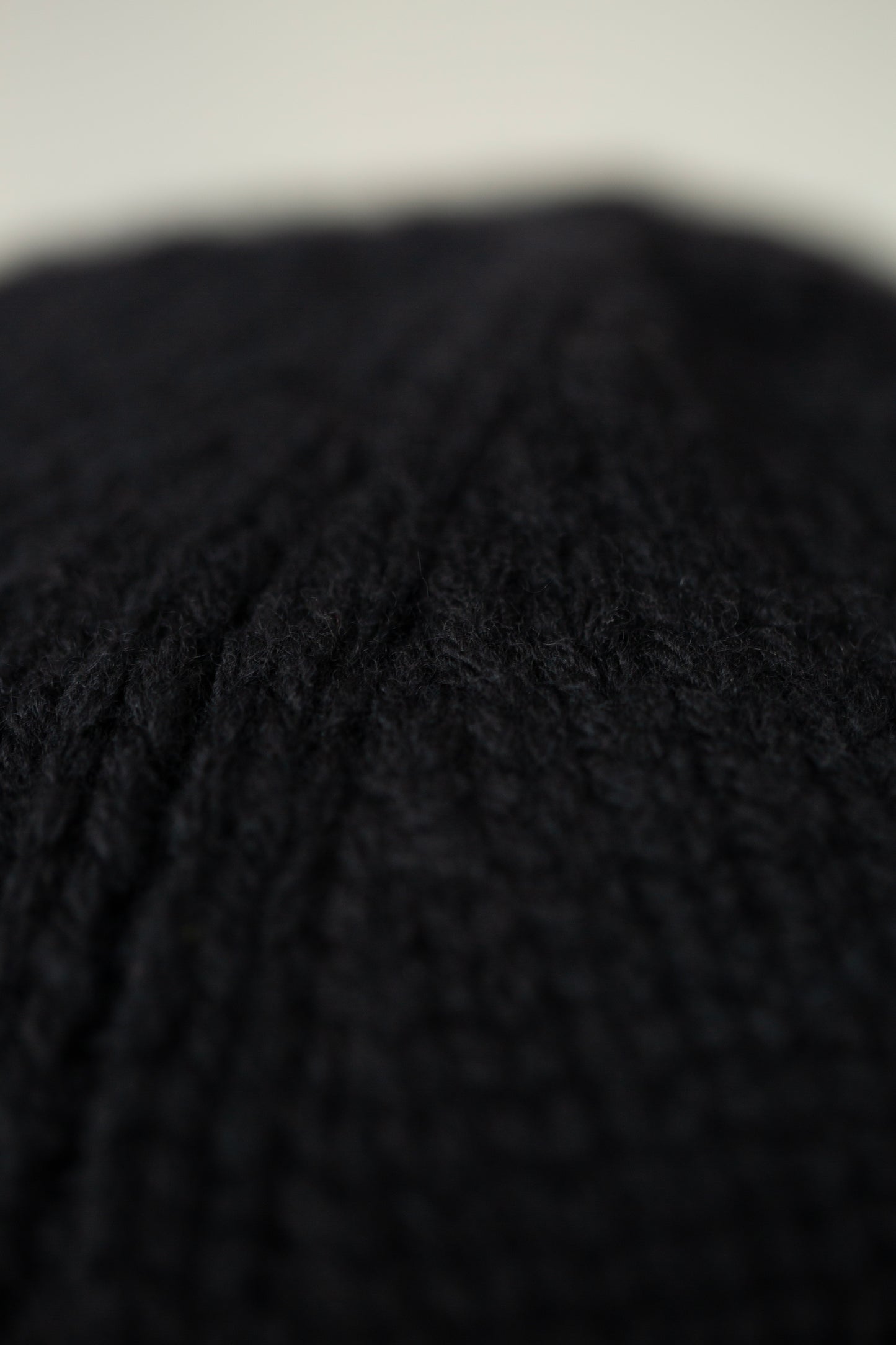 Black hand knitted beanie