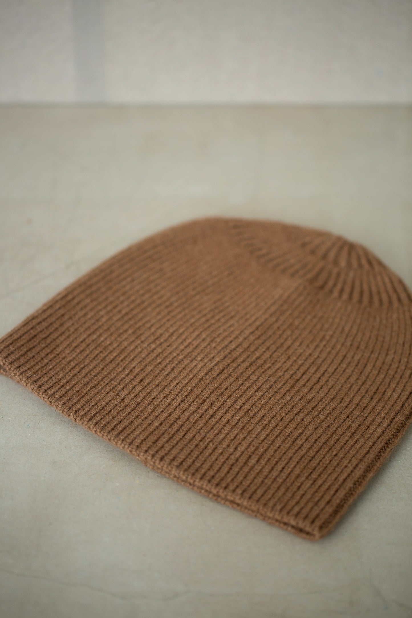 BEANIE#5 - CAMEL WOOL NATURAL