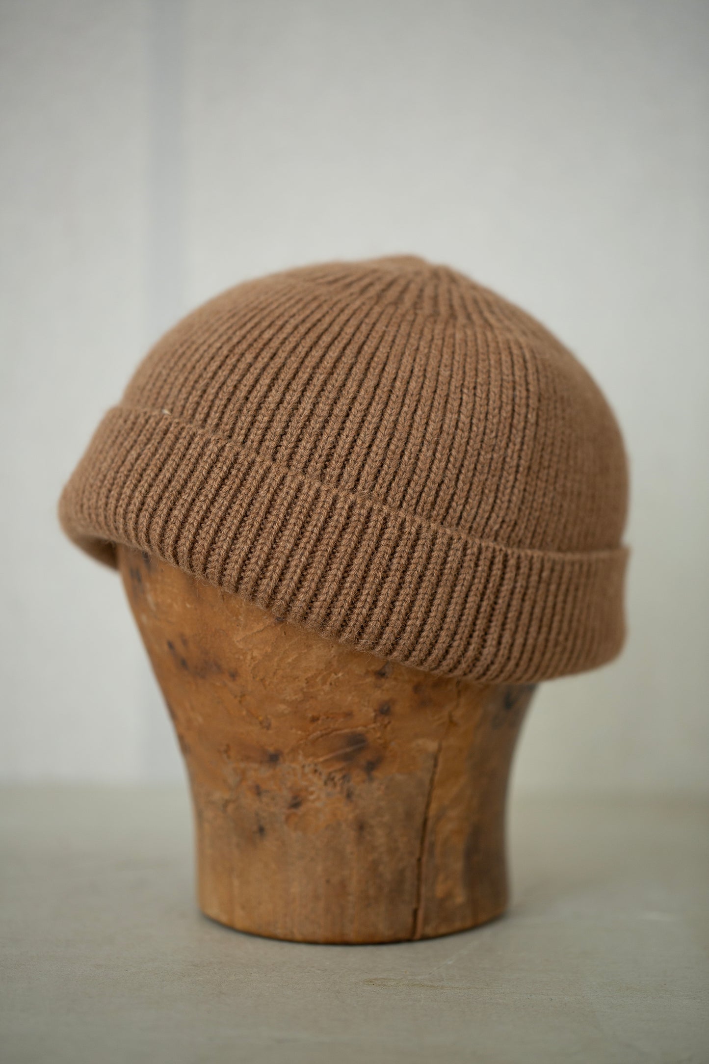 BEANIE#5 - CAMEL WOOL NATURAL