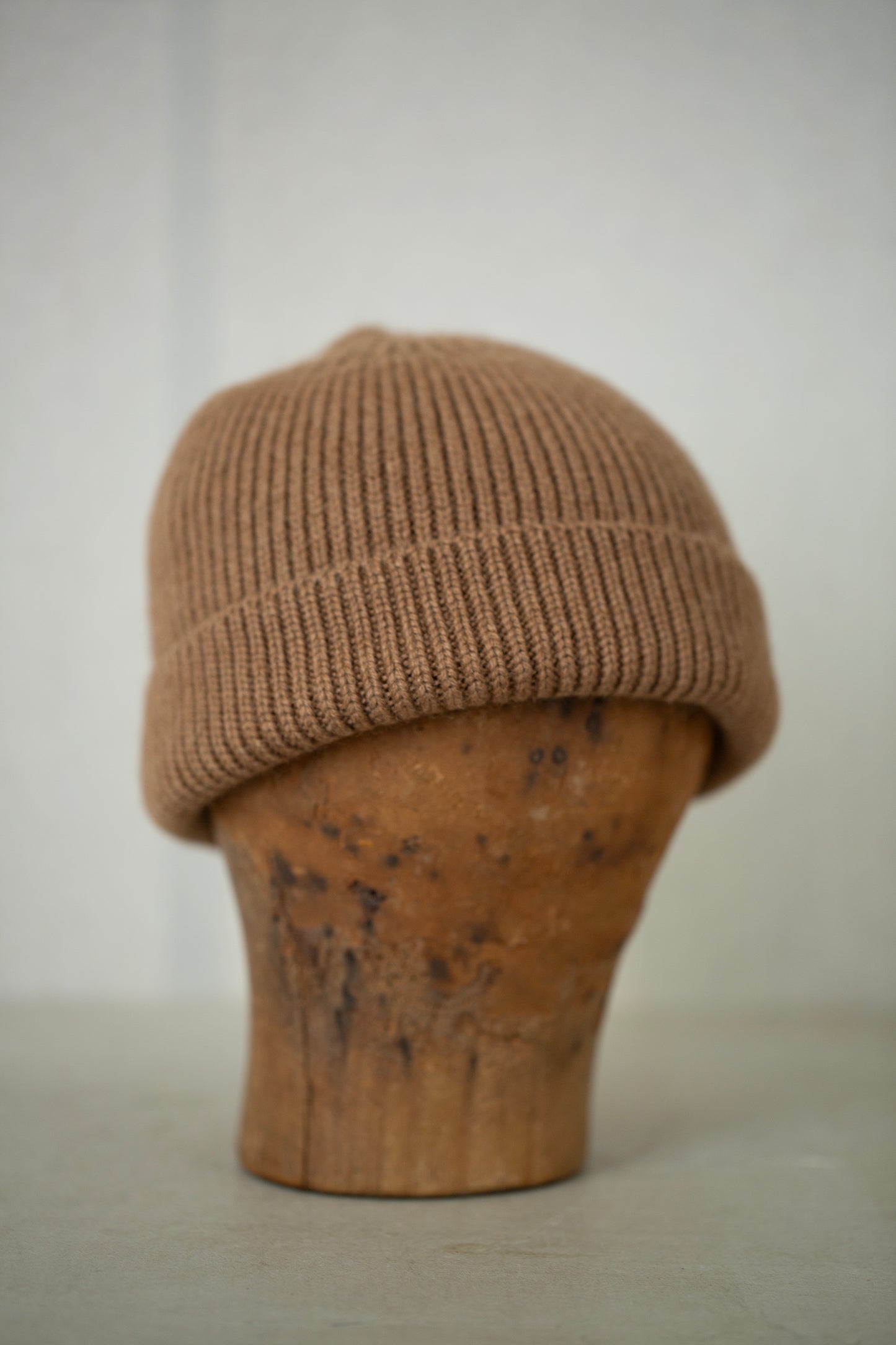 BEANIE#5 - CAMEL WOOL NATURAL