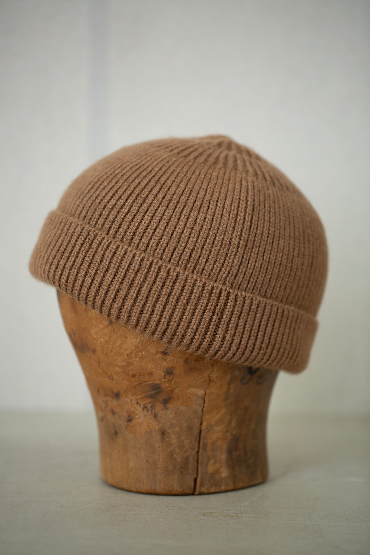 BEANIE#5 - CAMEL WOOL NATURAL