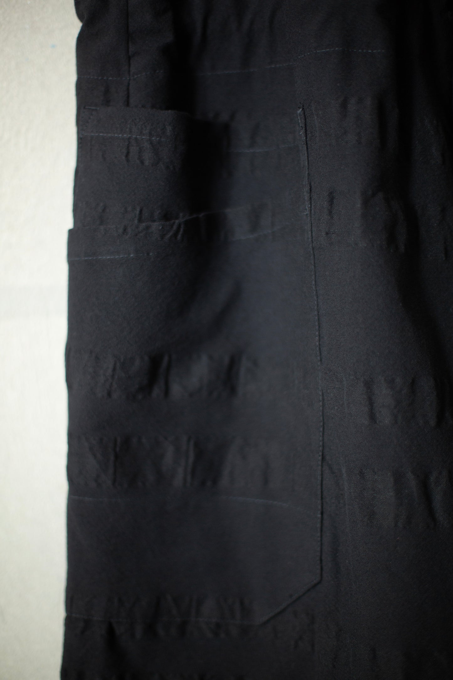 JUMPSUIT#12 - BROAD STRIPE CLOTH BLACK