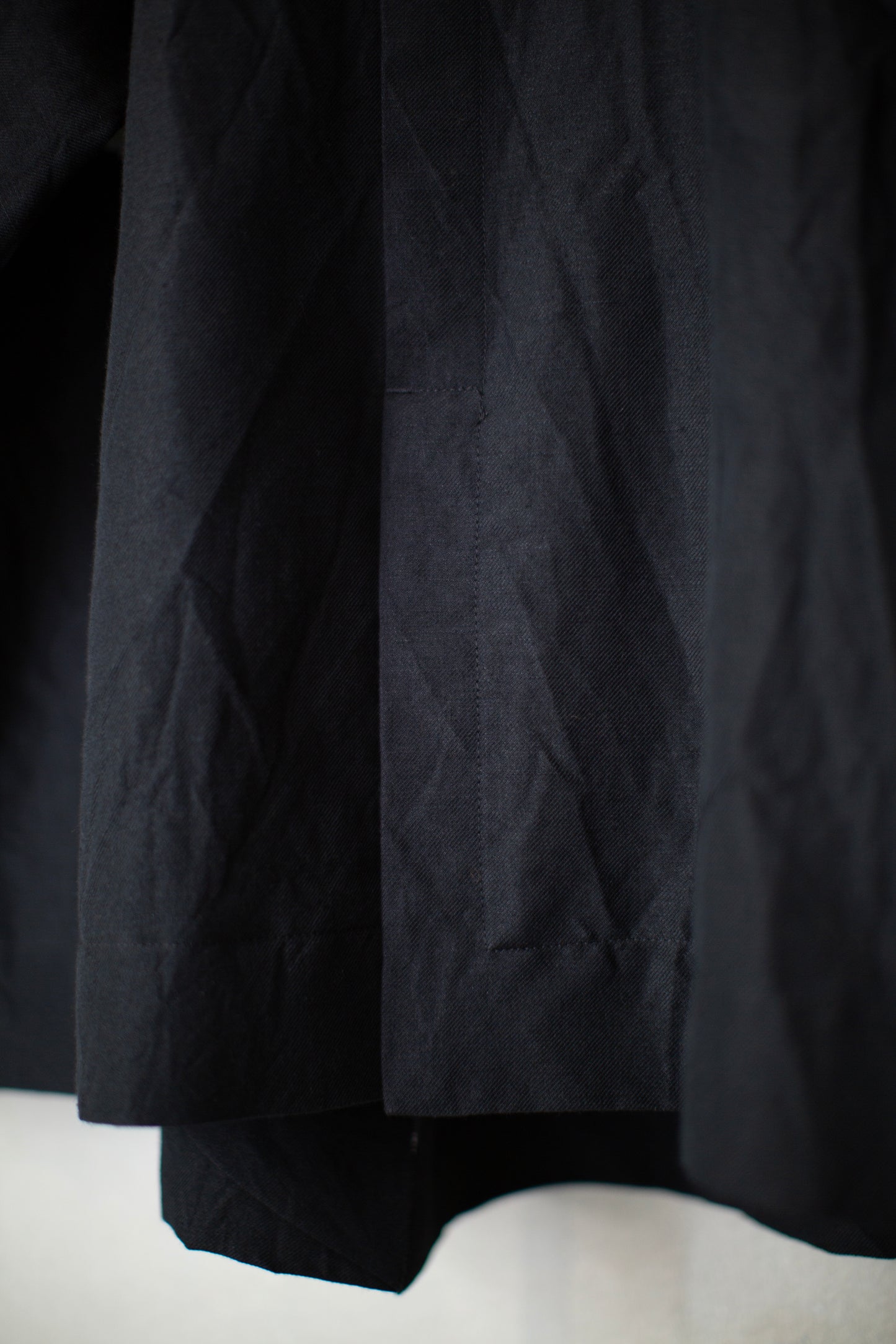 JACKET#66 - BLACK LINEN WOOL TWILL