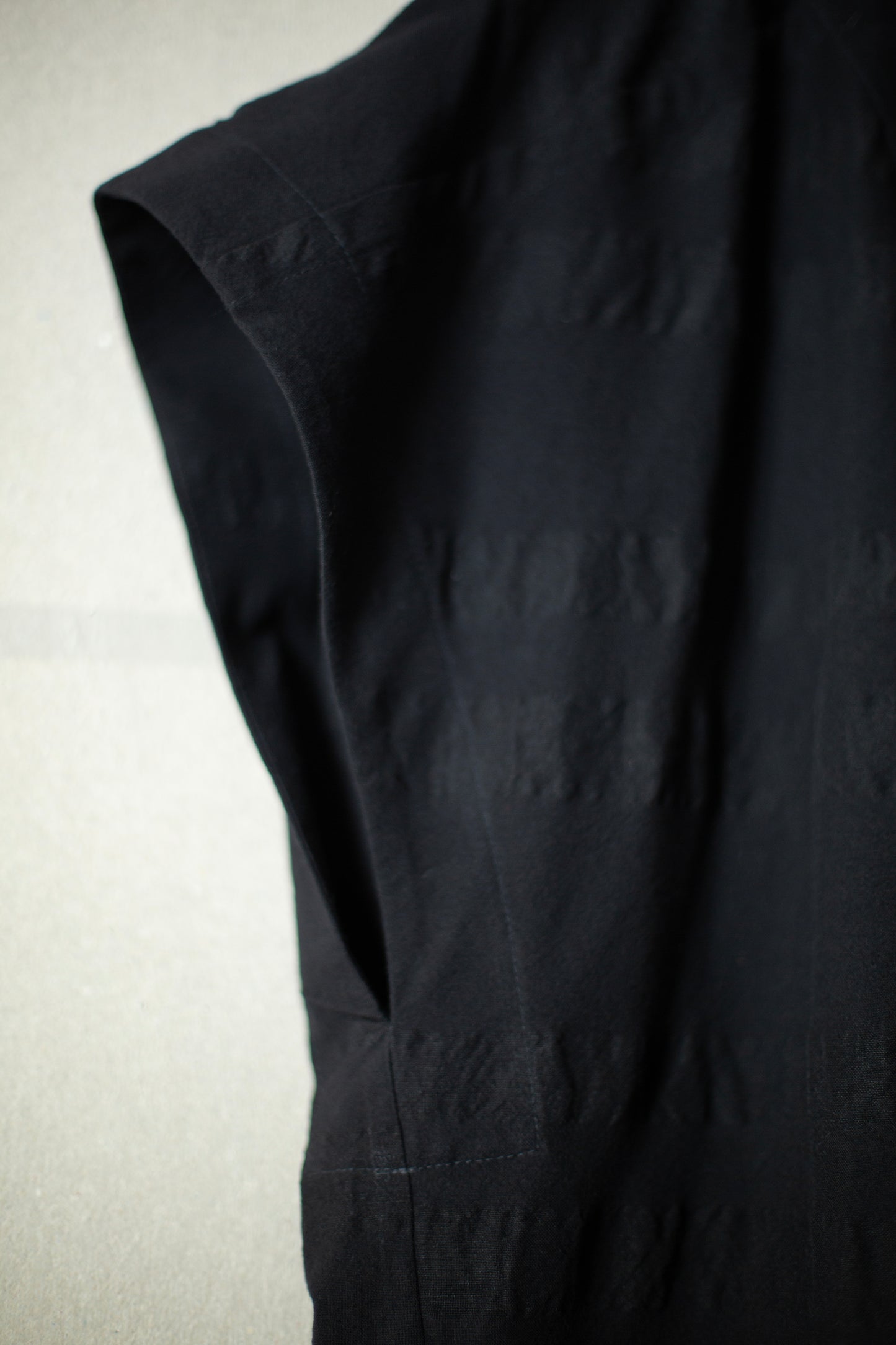 JUMPSUIT#12 - BROAD STRIPE CLOTH BLACK