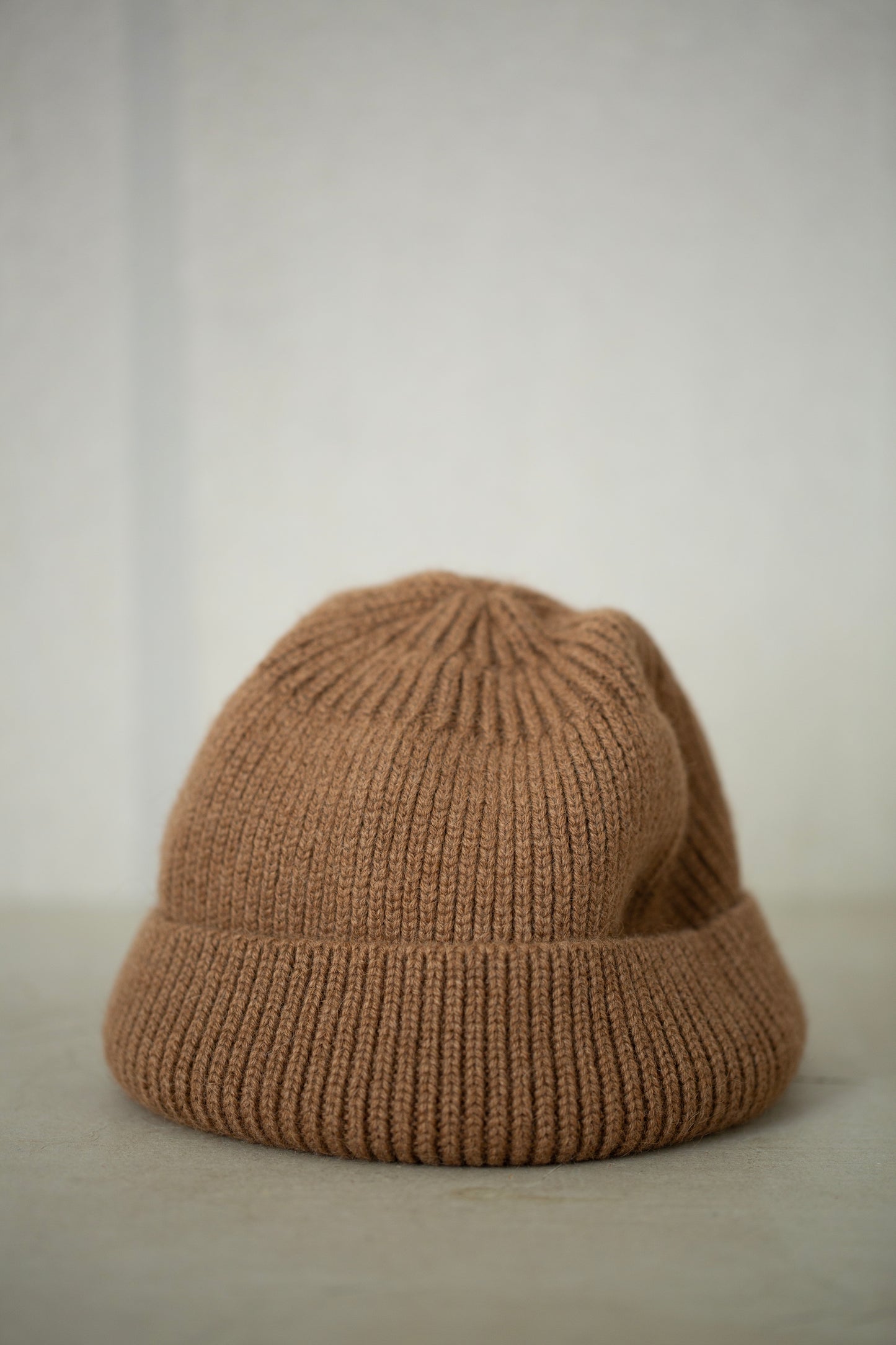 BEANIE#5 - CAMEL WOOL NATURAL