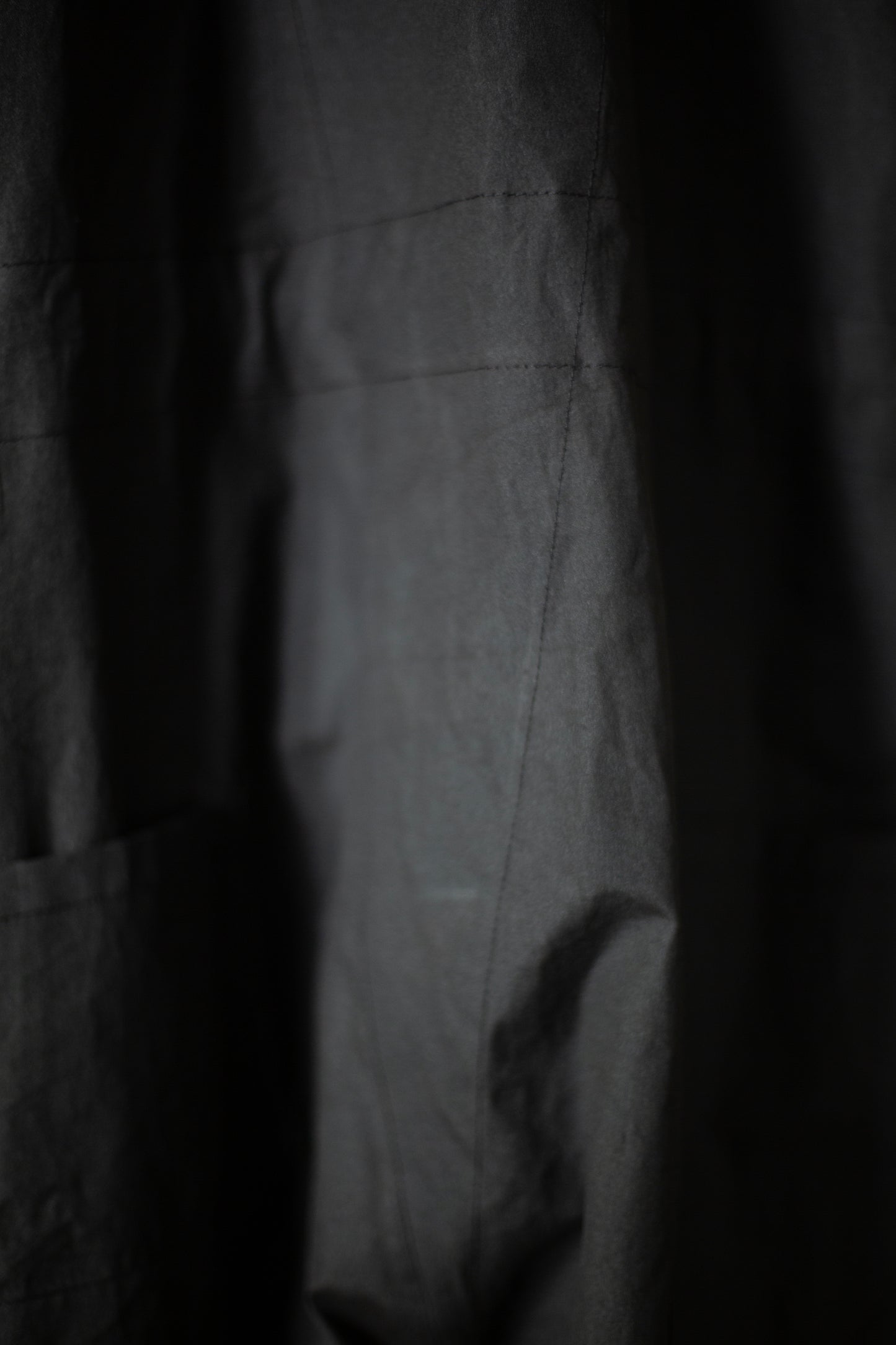 JUMPSUIT#12 - COATED CLOTH TAR BLACK