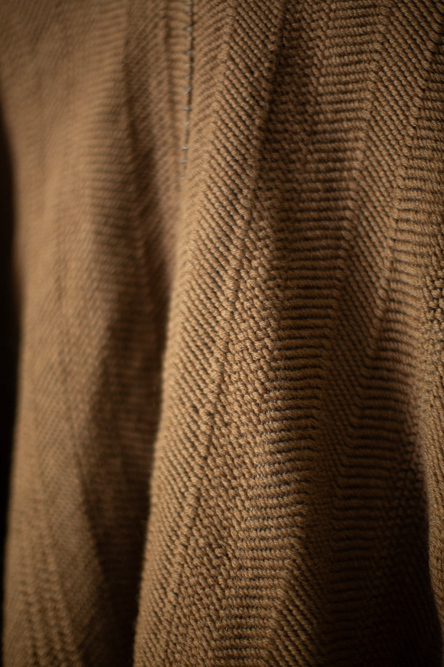 PONCHO#1 - HANDWOVEN CAMEL
