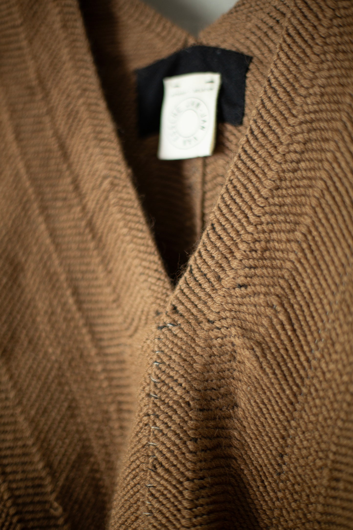 PONCHO#1 - HANDWOVEN CAMEL