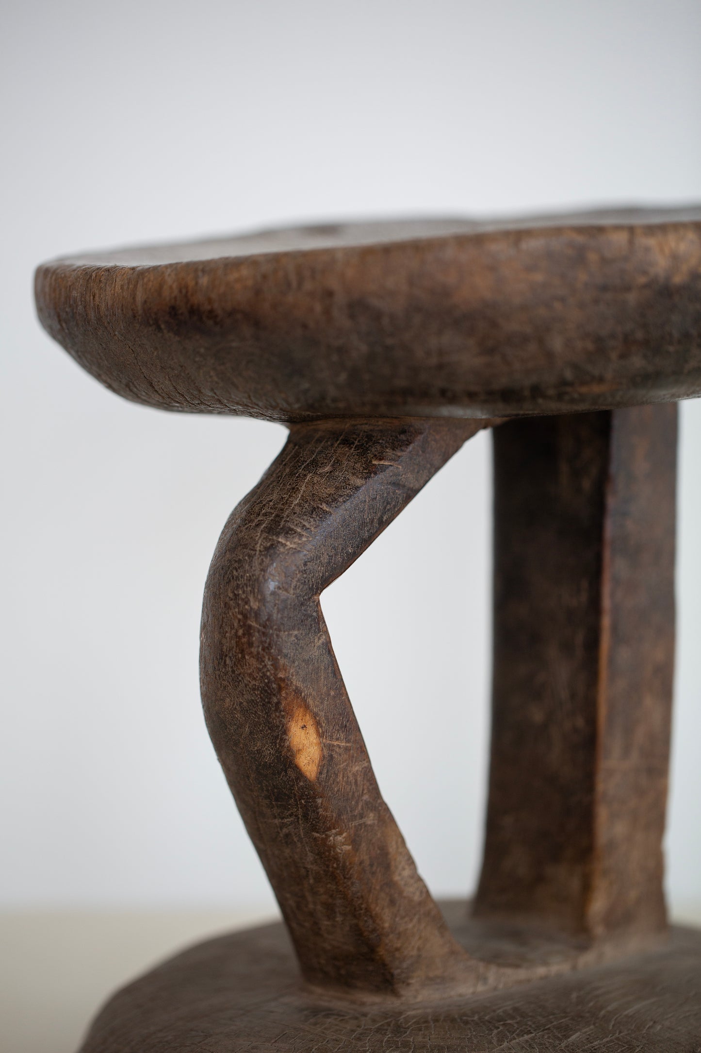 Tonga, hand carved wooden stool, Zambia
