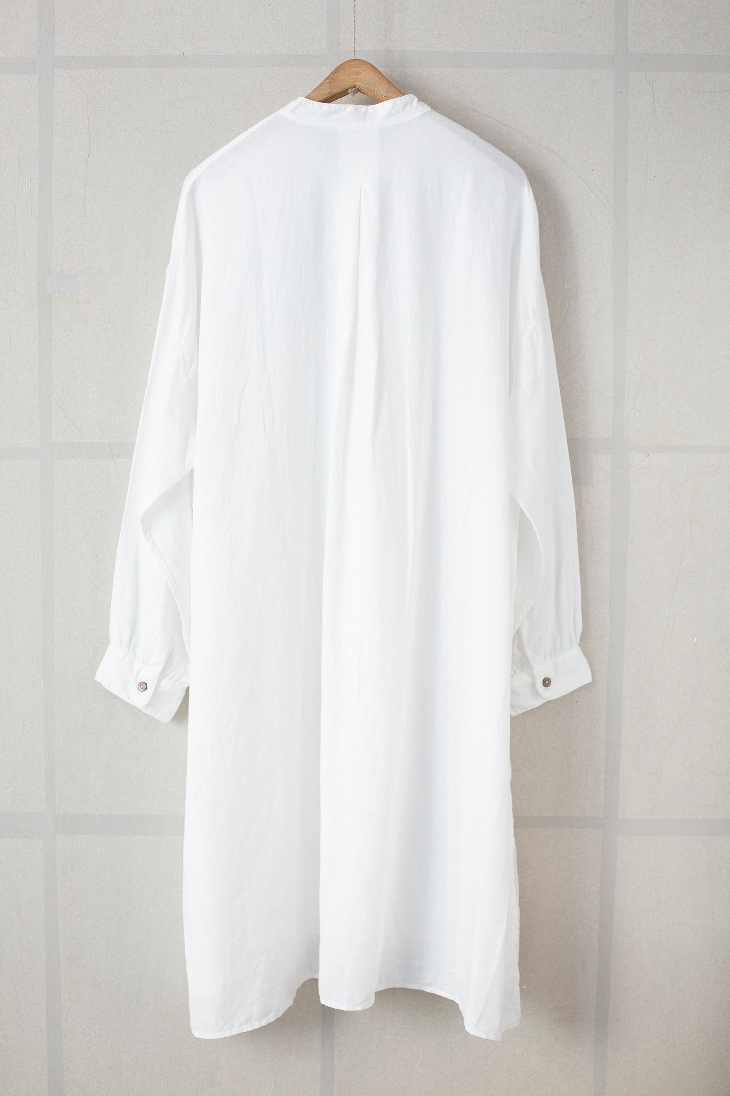 white hemp long shirt