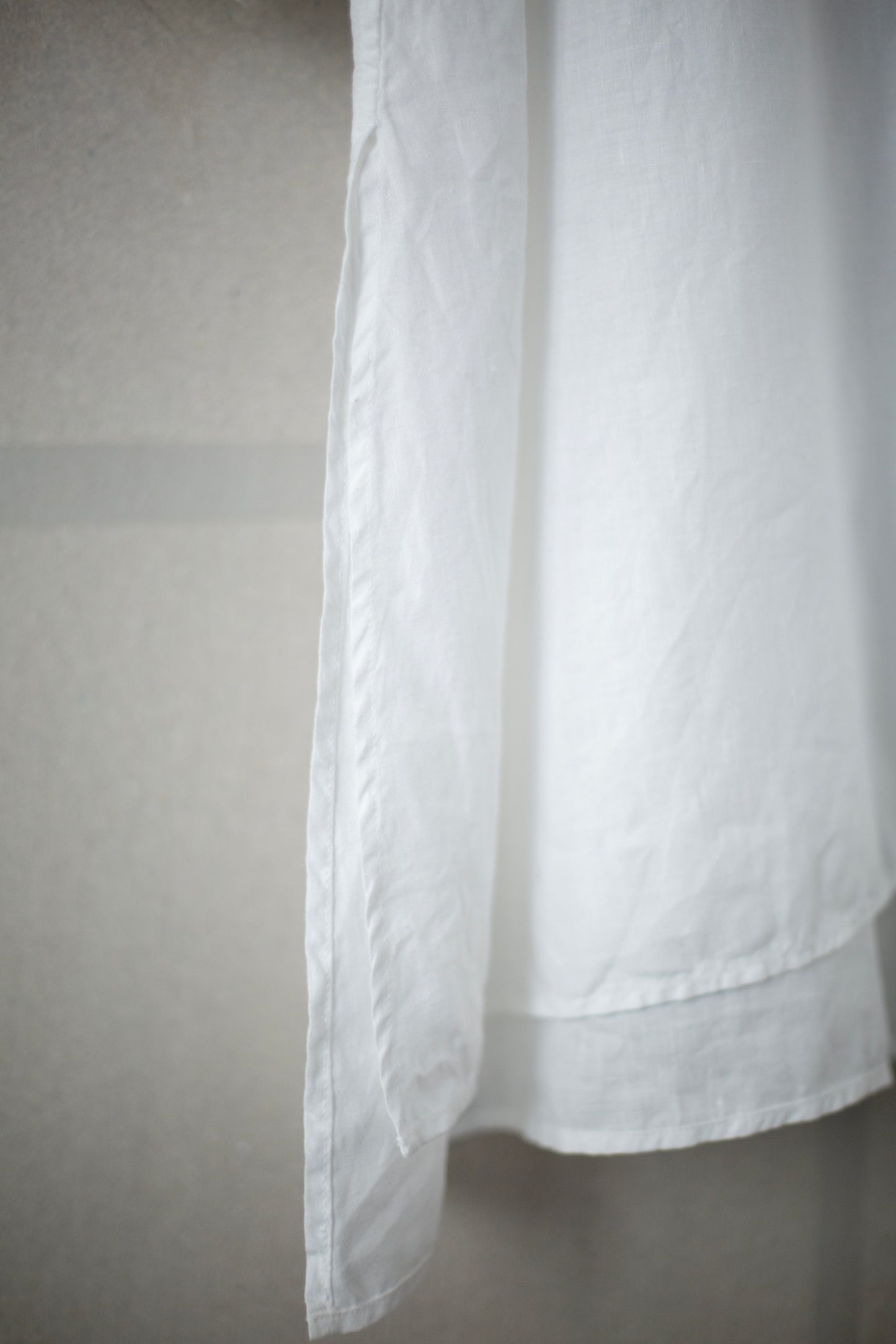 white hemp long shirt