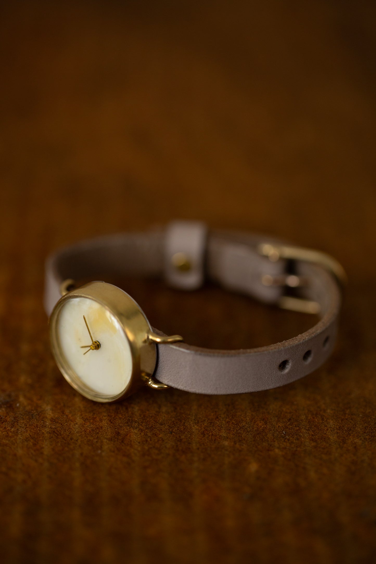 Silver grey 'now and then' shell watch