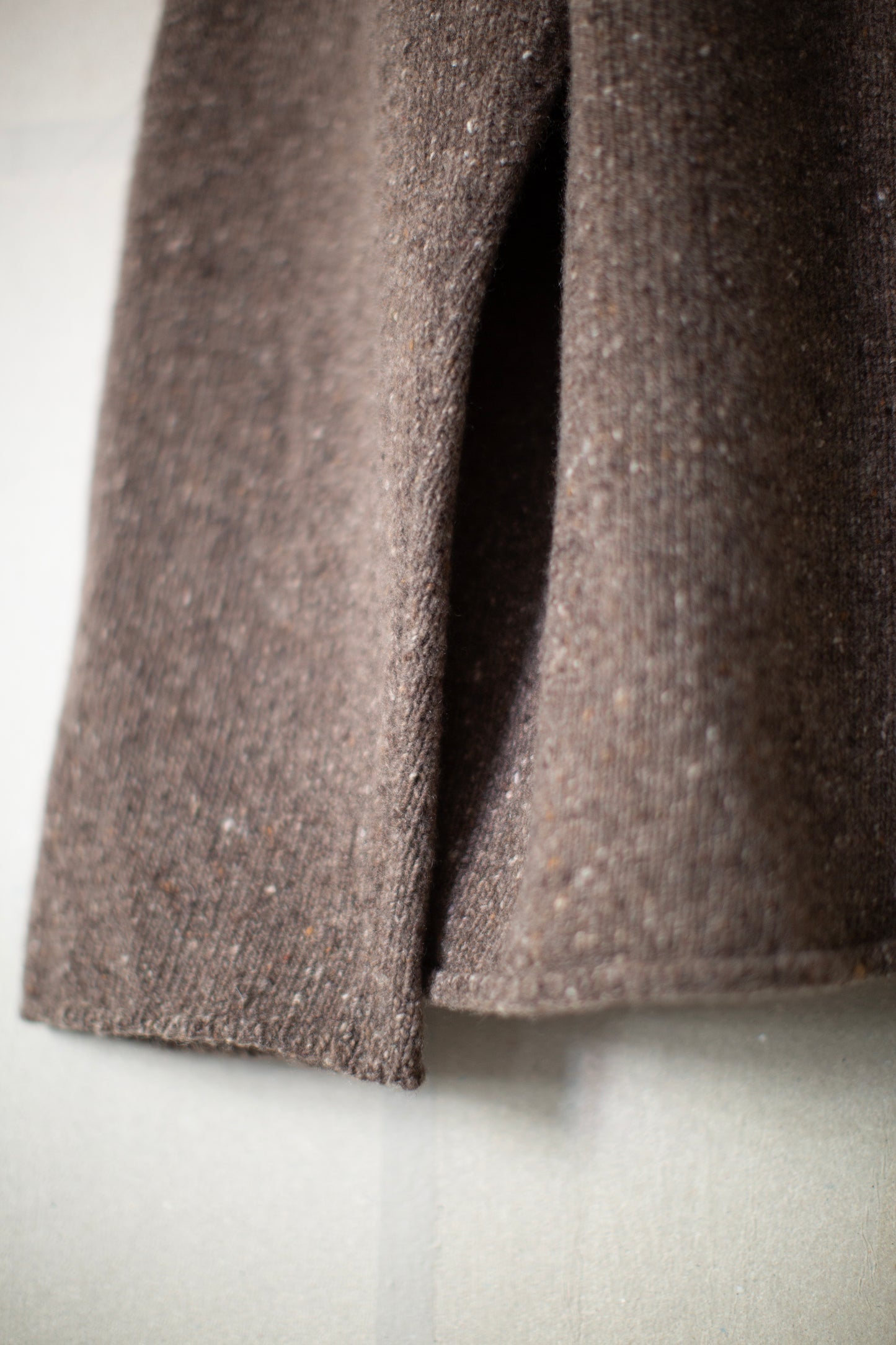 Rollneck Sweater in Light Brown Cashmere/Wool Tweed