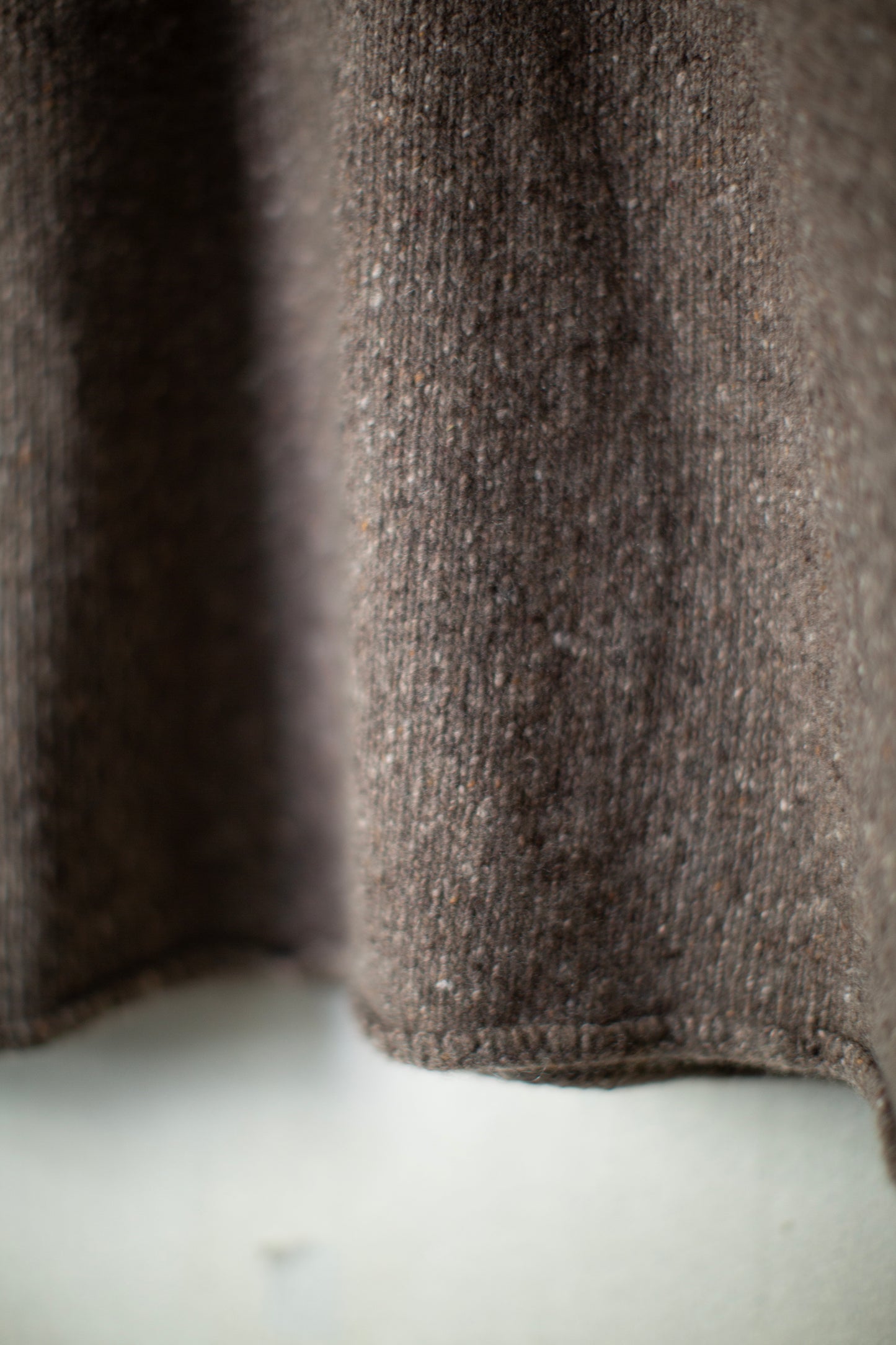 Rollneck Sweater in Light Brown Cashmere/Wool Tweed