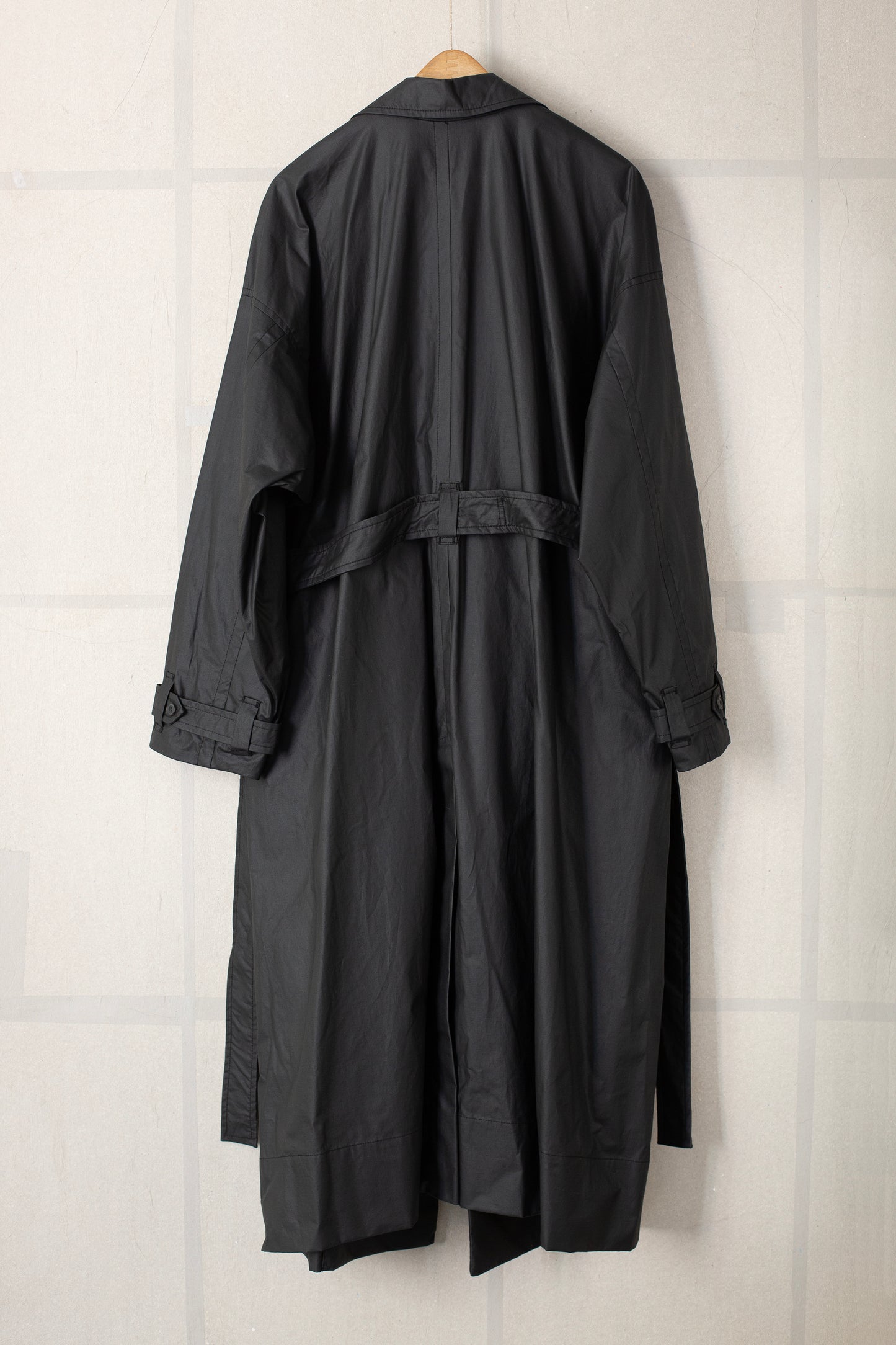 COAT#31 - COATED COTTON RIBSTOP OFF BLACK