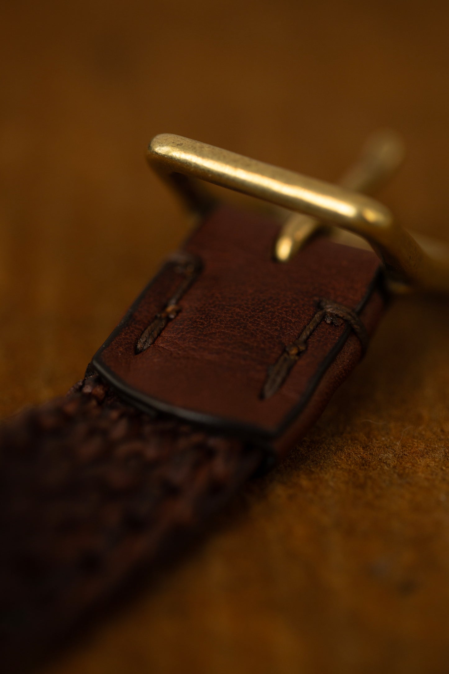 Brown Hand Knitted horse Leather Belt