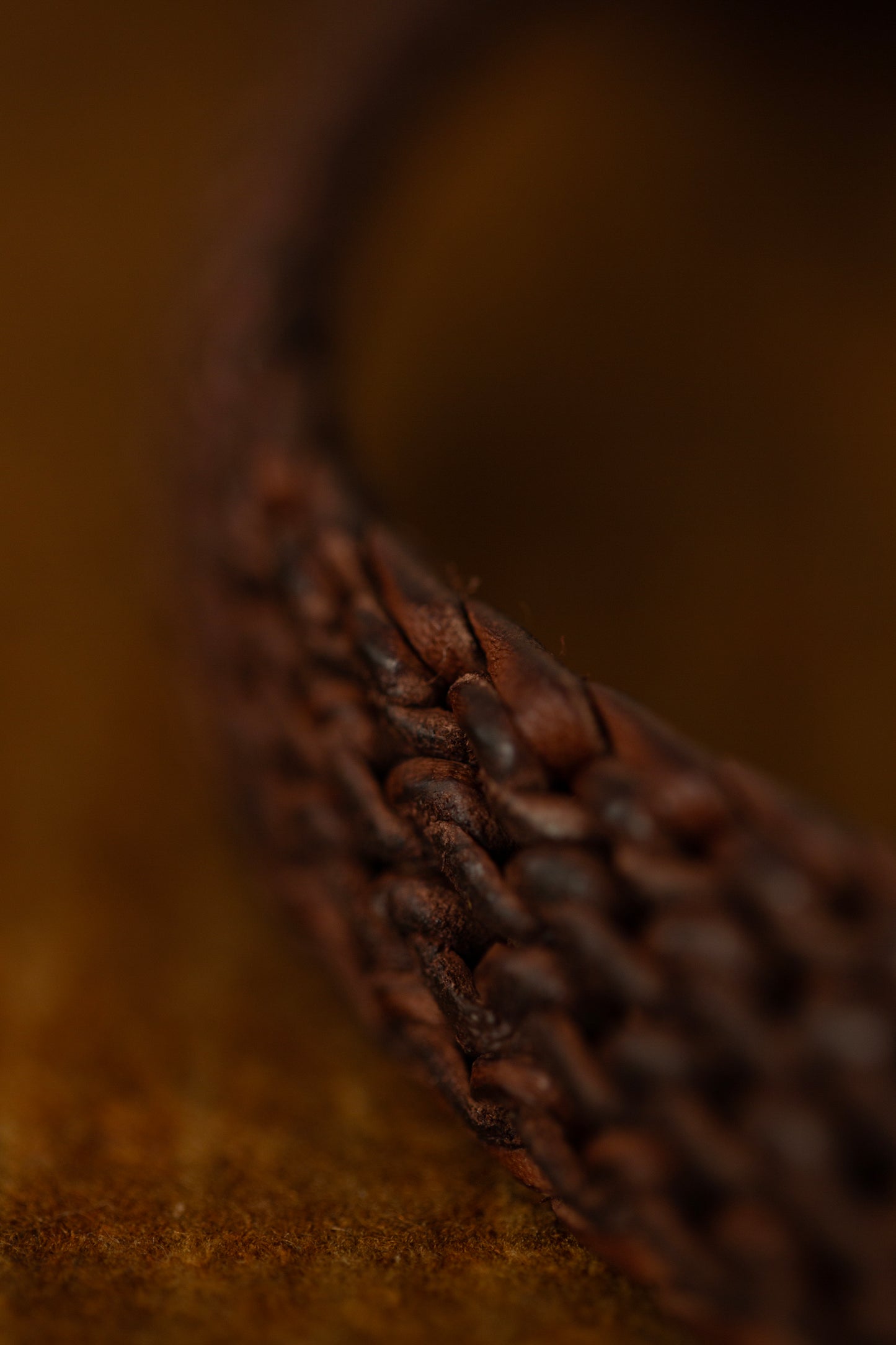 Brown Hand Knitted horse Leather Belt