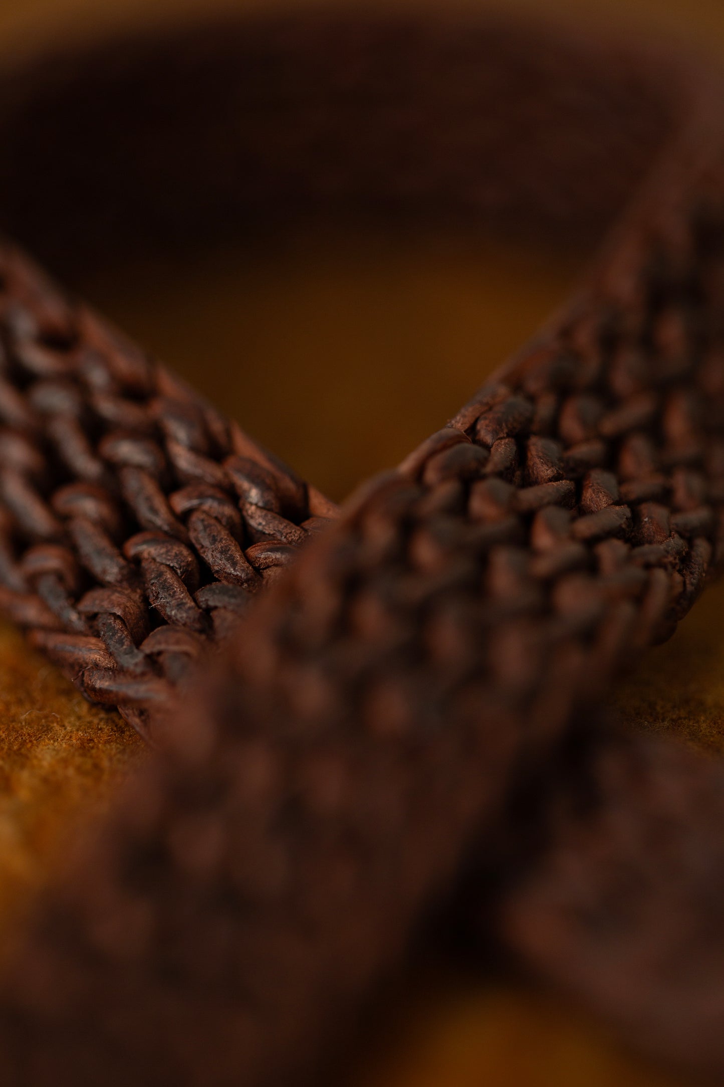 Brown Hand Knitted horse Leather Belt