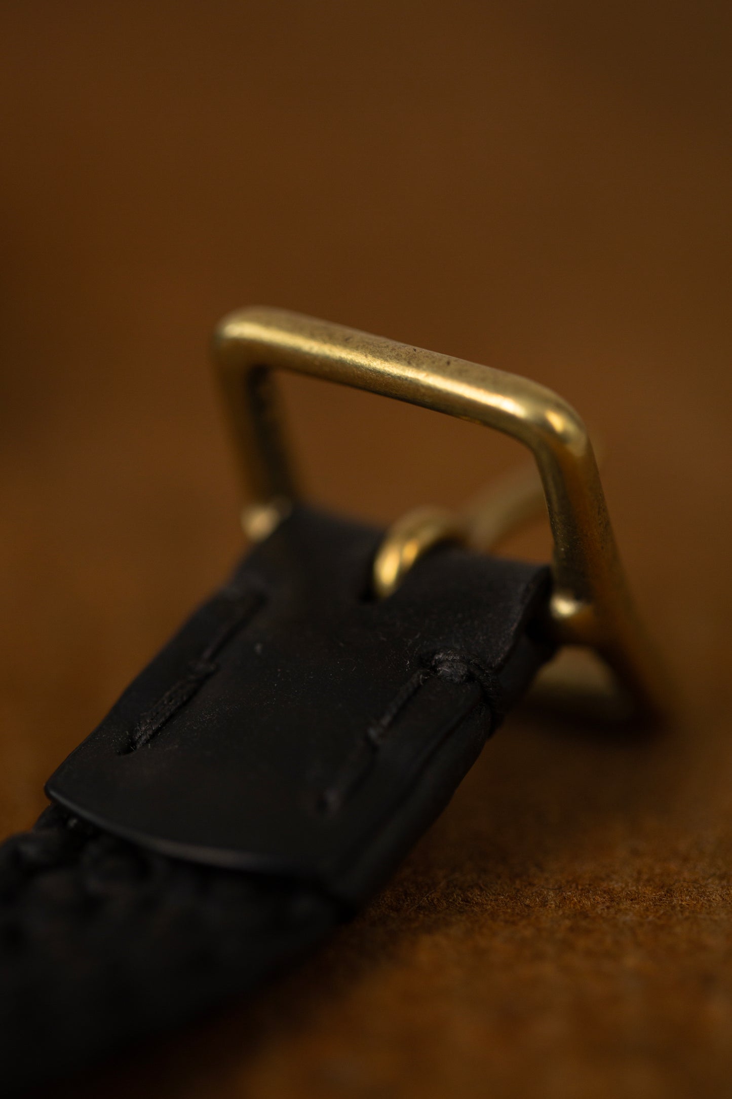 Black Hand Knitted horse Leather Belt