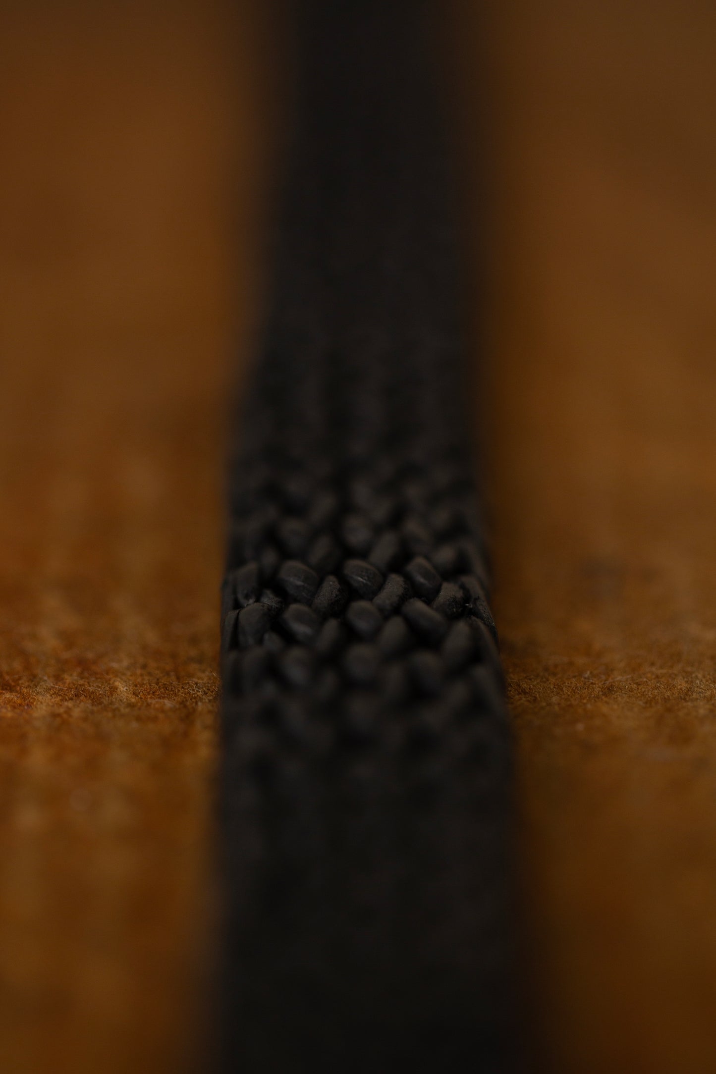 Black Hand Knitted horse Leather Belt