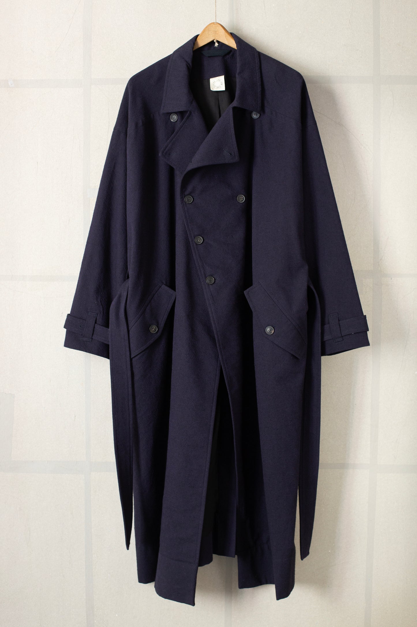 COAT#31 - COTTON WOOL WASHED TWILL MIDNIGHT