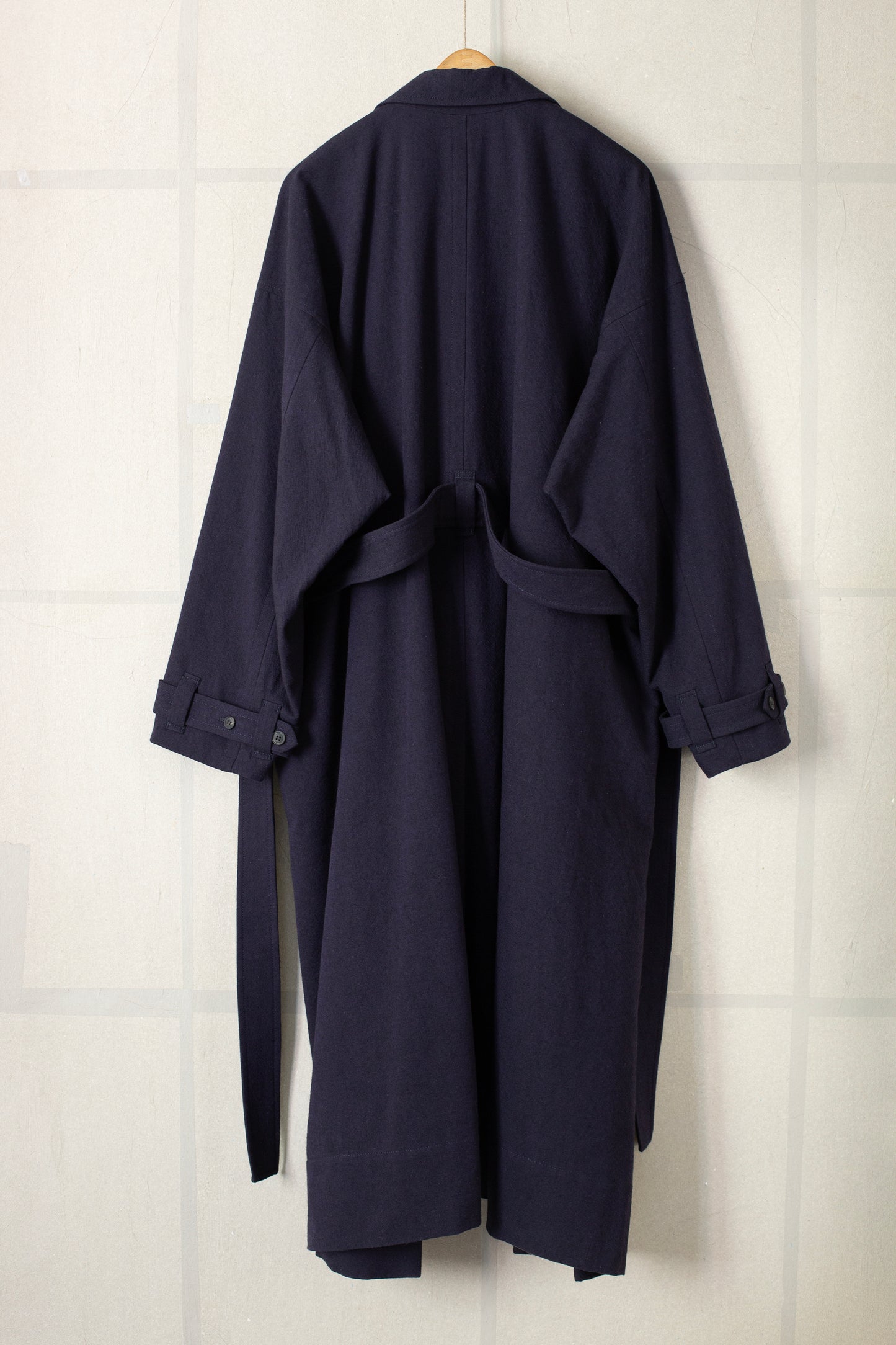 COAT#31 - COTTON WOOL WASHED TWILL MIDNIGHT