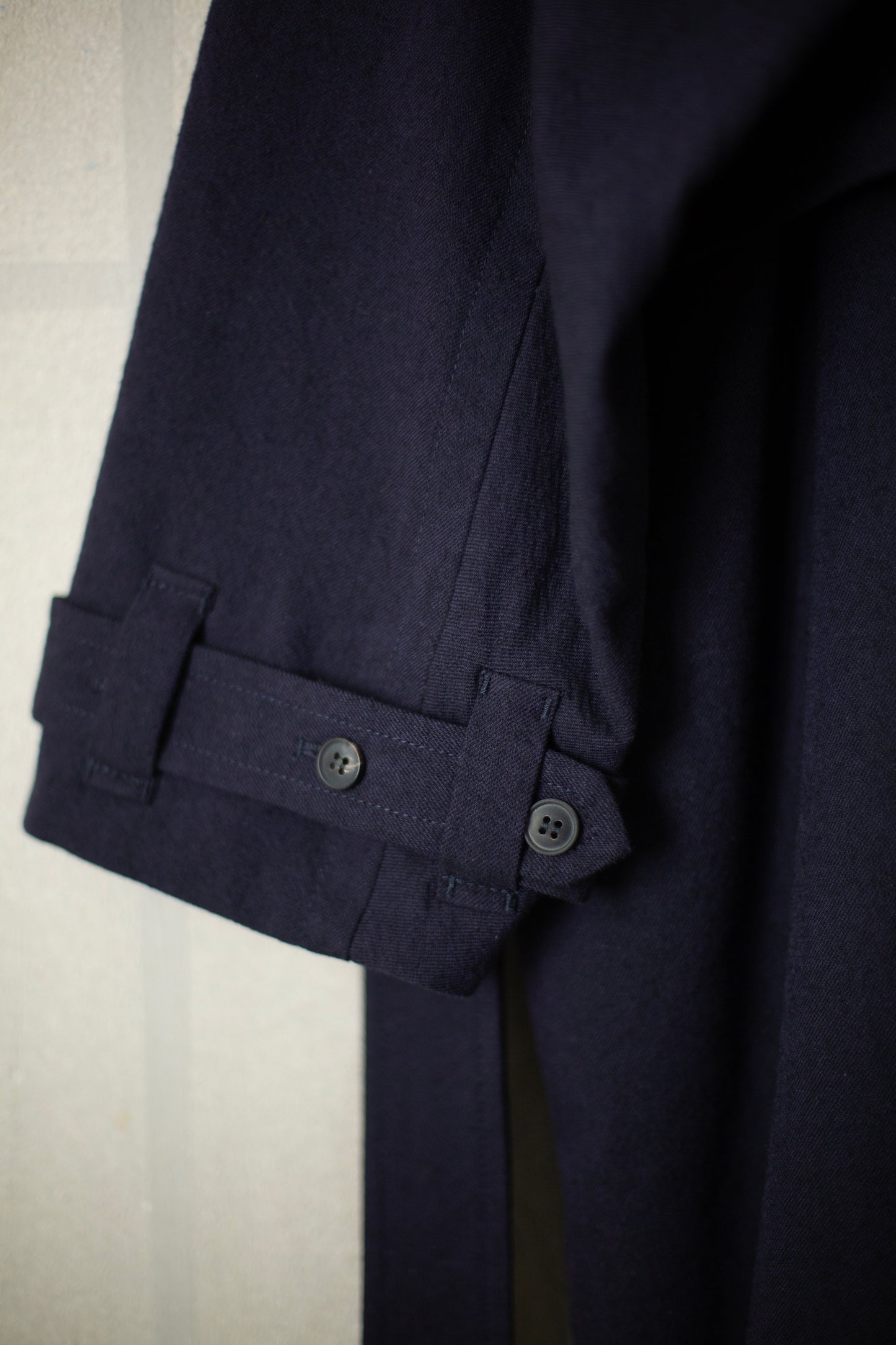 COAT#31 - COTTON WOOL WASHED TWILL MIDNIGHT