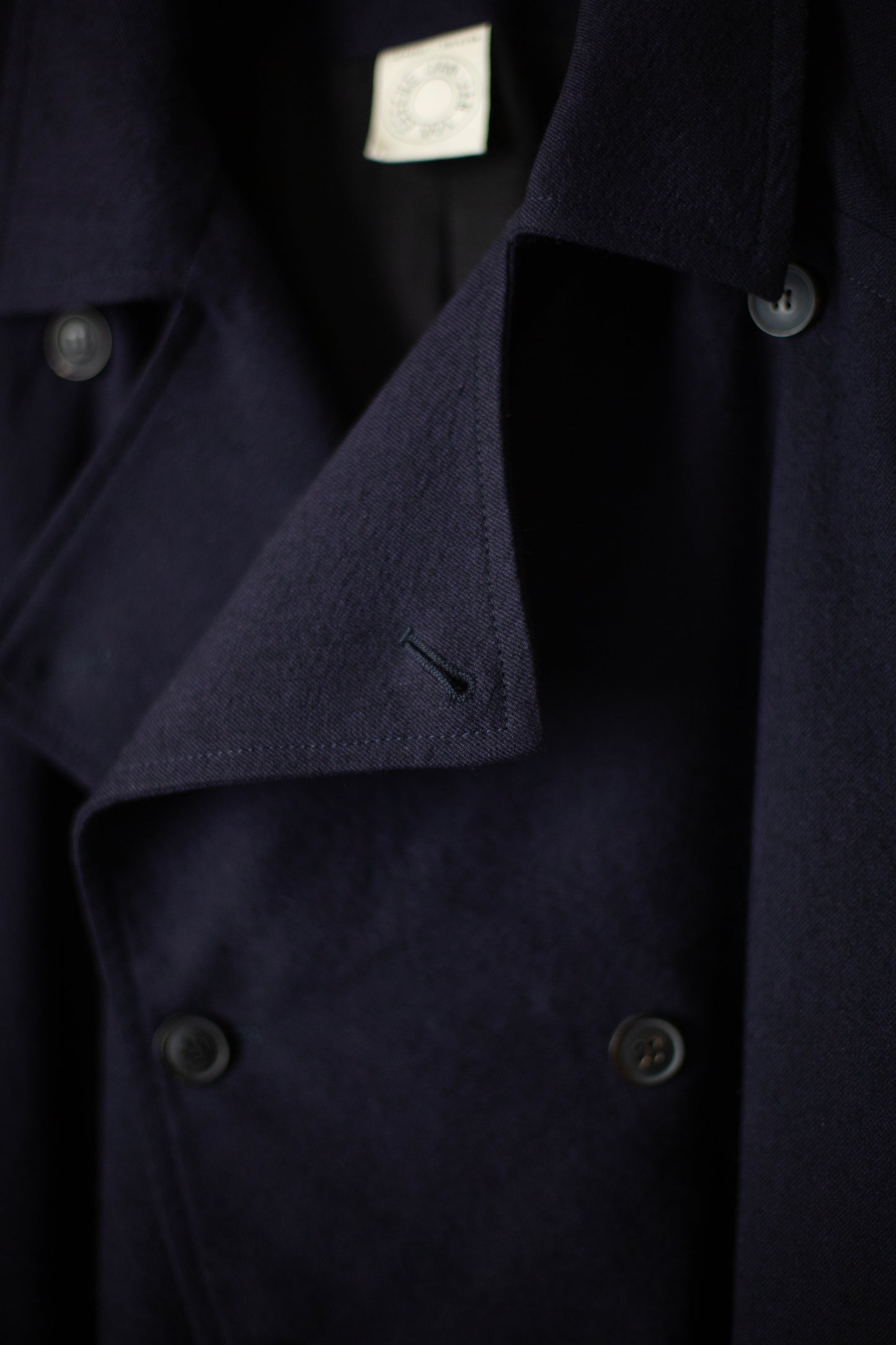 COAT#31 - COTTON WOOL WASHED TWILL MIDNIGHT