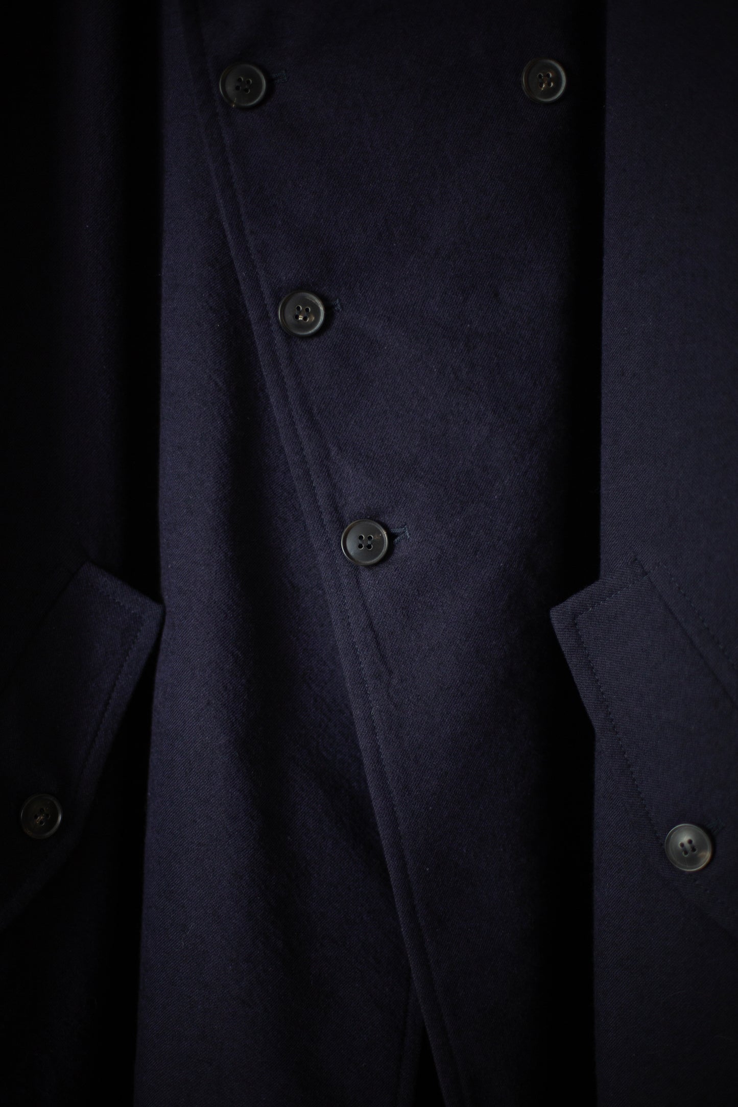 COAT#31 - COTTON WOOL WASHED TWILL MIDNIGHT