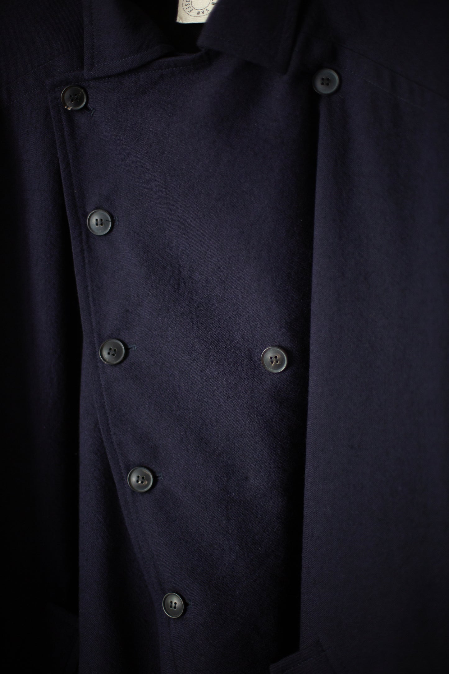 COAT#31 - COTTON WOOL WASHED TWILL MIDNIGHT