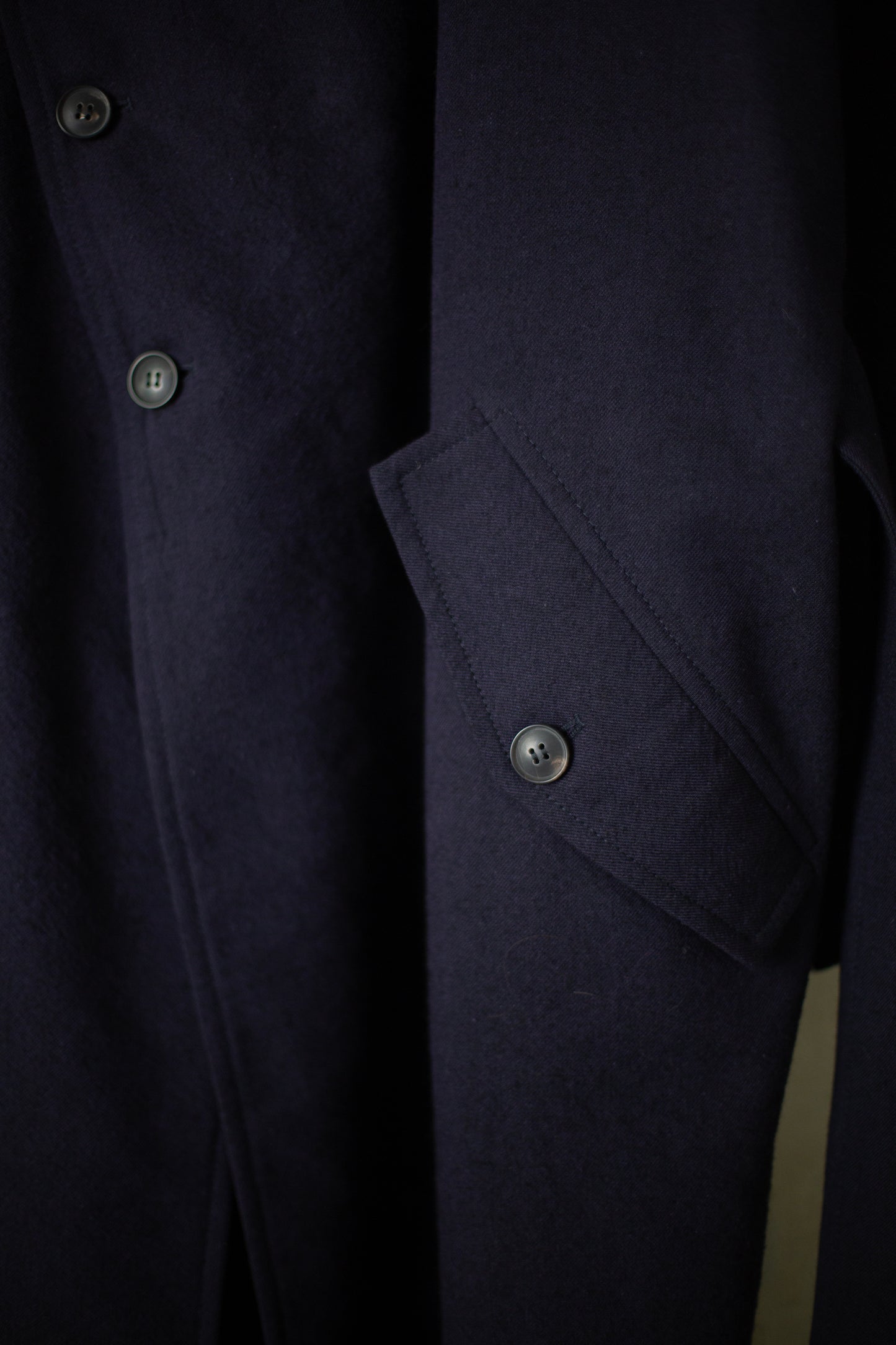 COAT#31 - COTTON WOOL WASHED TWILL MIDNIGHT