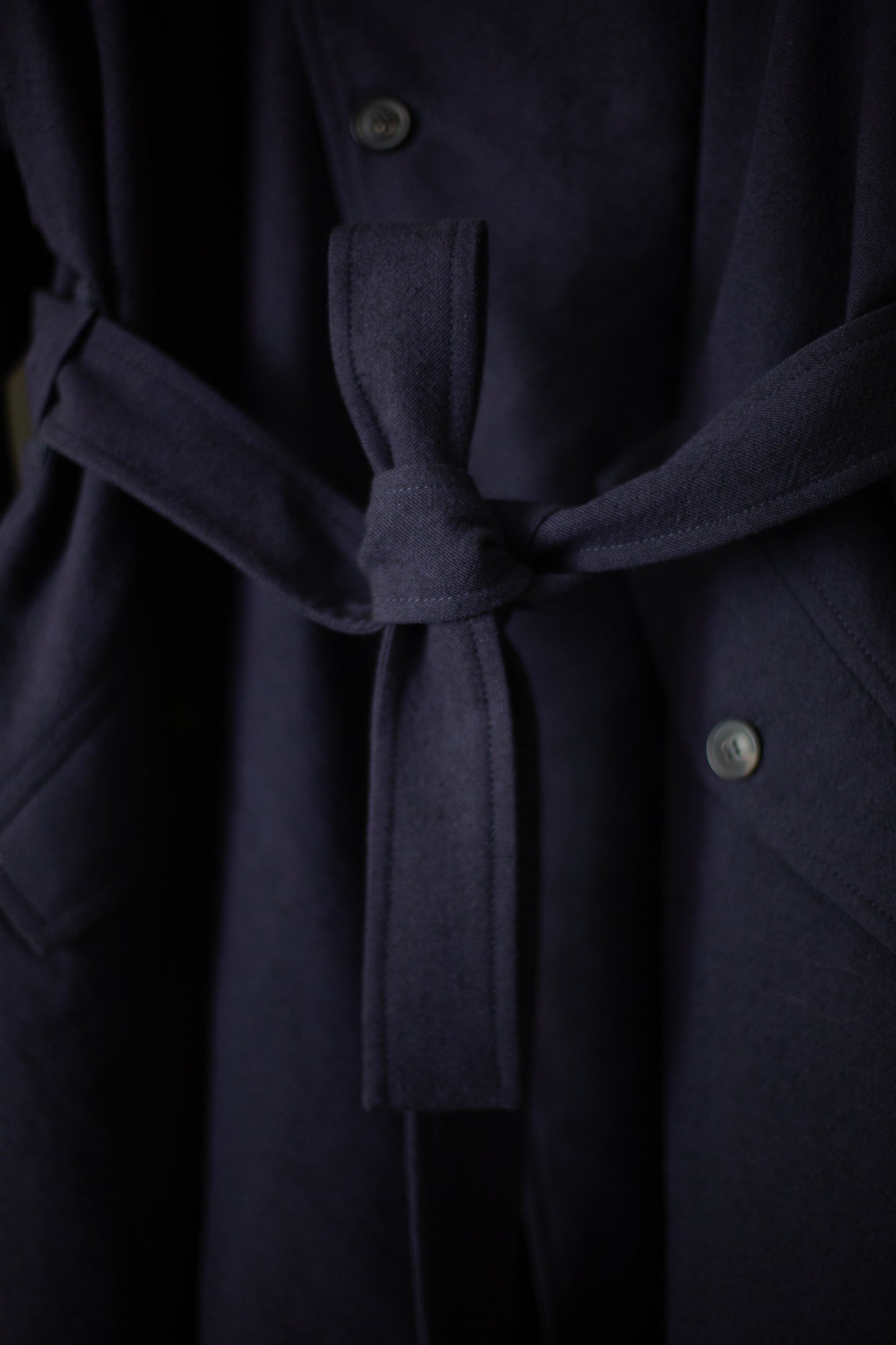 COAT#31 - COTTON WOOL WASHED TWILL MIDNIGHT