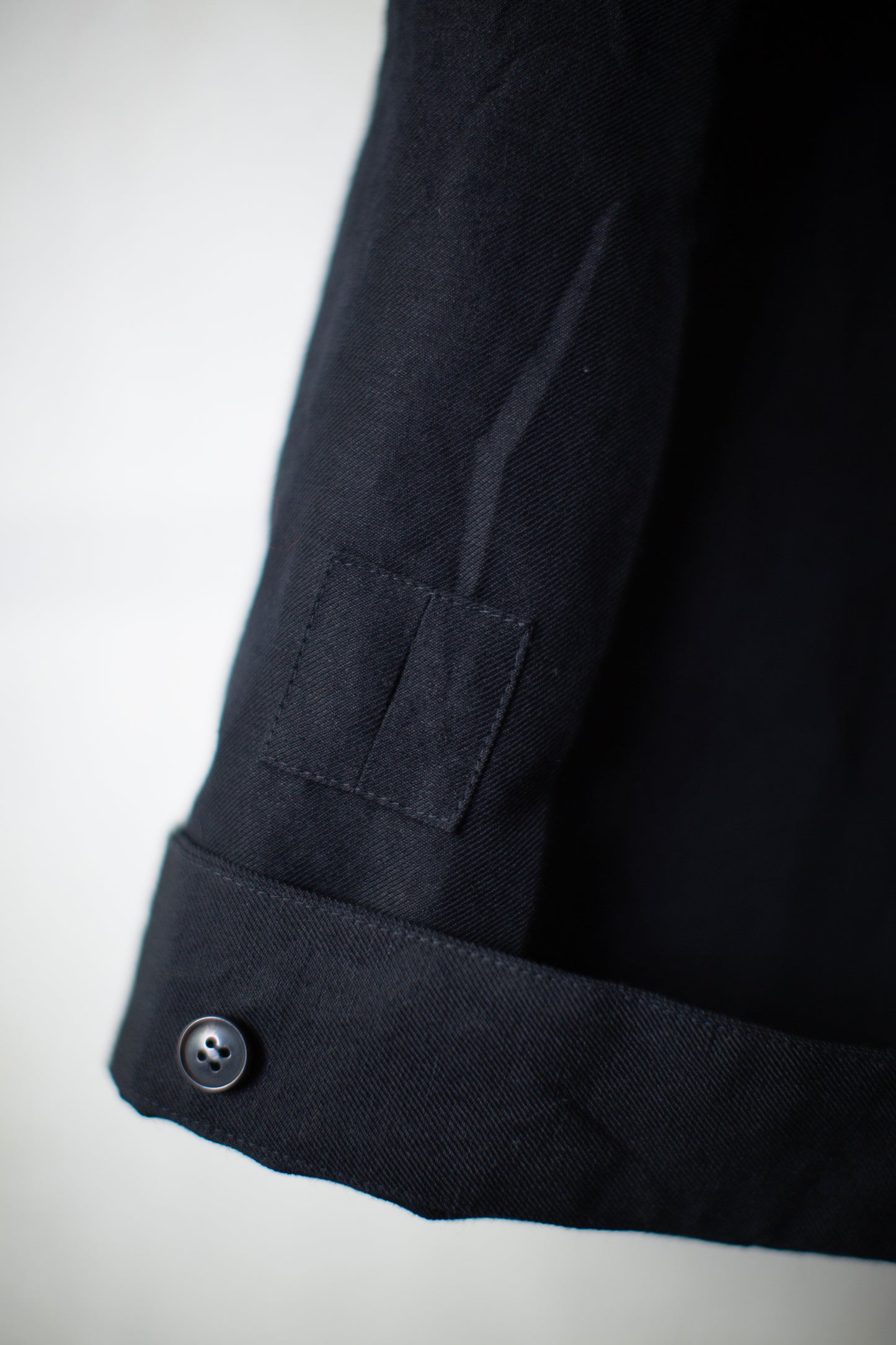 TROUSERS#93 - BLACK LINEN WOOL TWILL