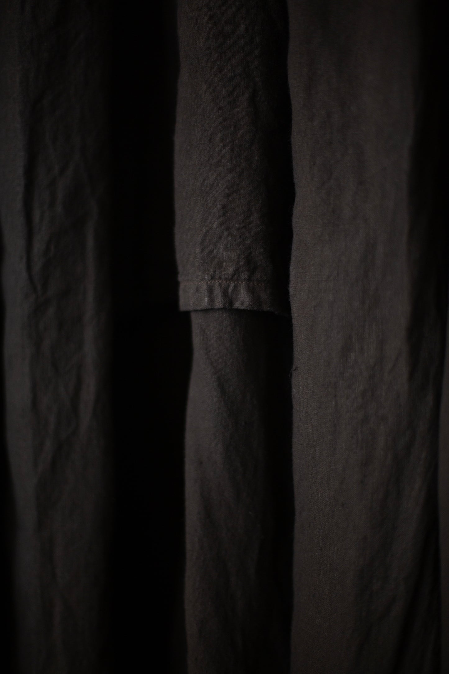 Mud dyed brown shawl collar kimono coat