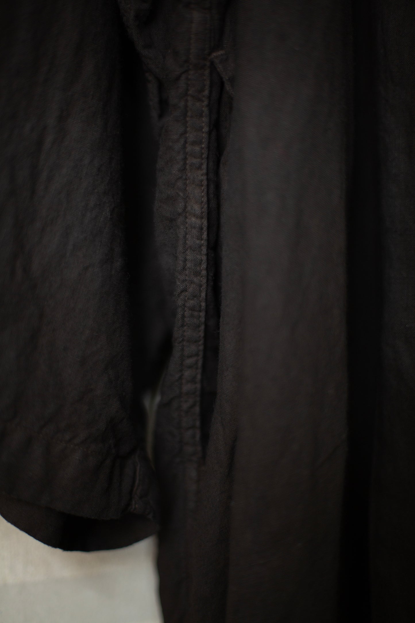 Mud dyed brown shawl collar kimono coat