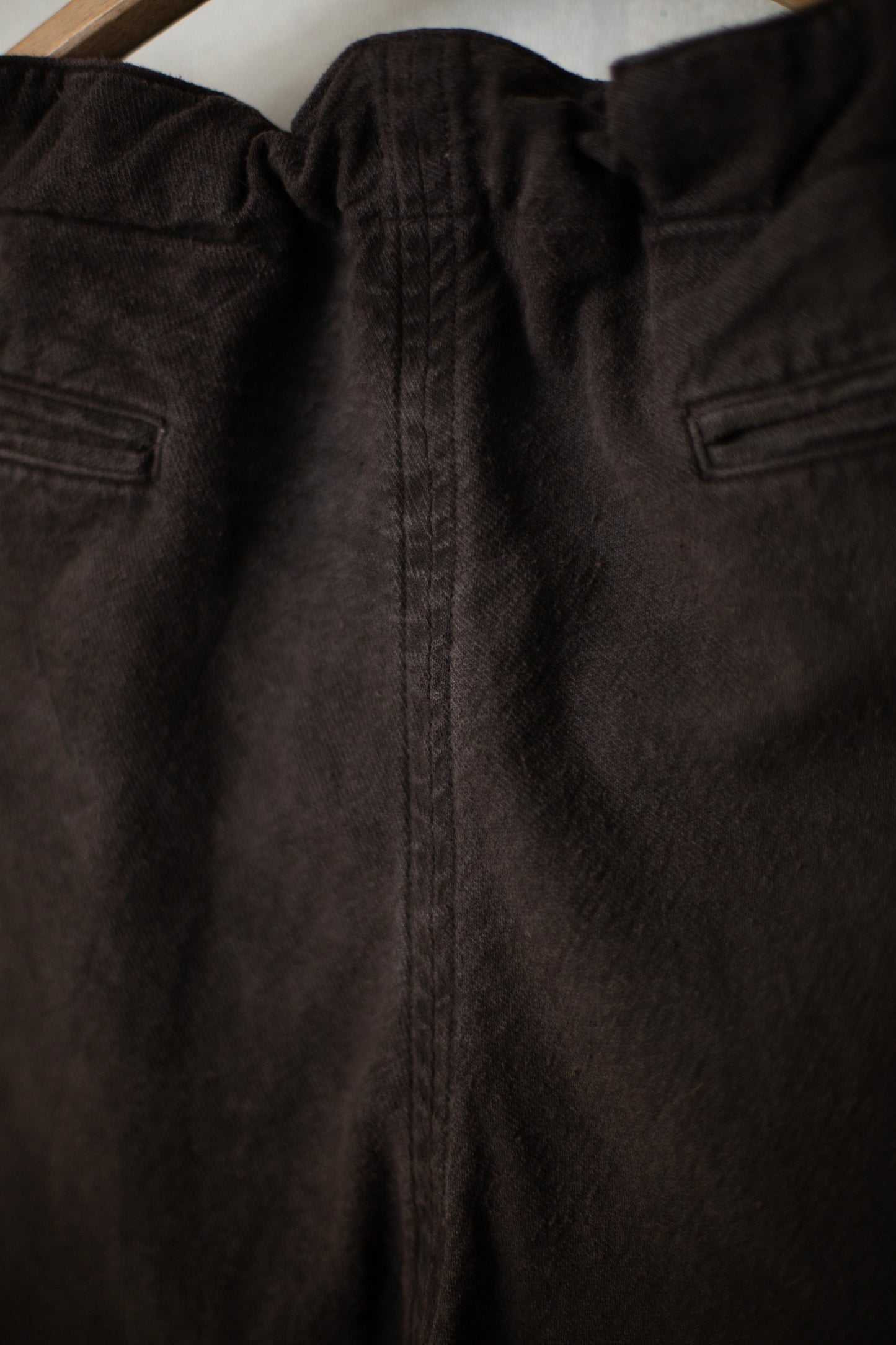 Mud dyed brown hospital trousers