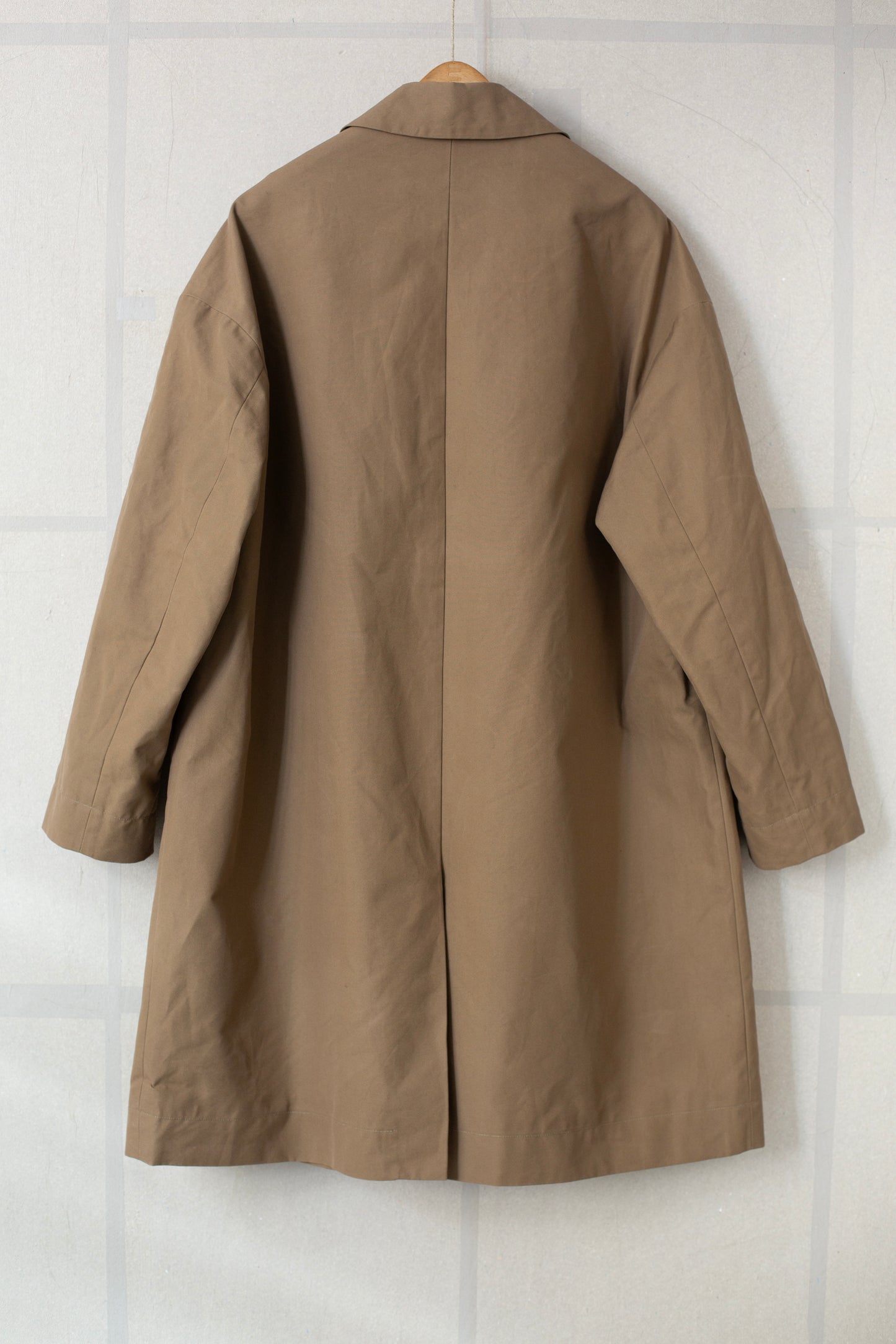 Big Coat in dark khaki dry waxed cotton