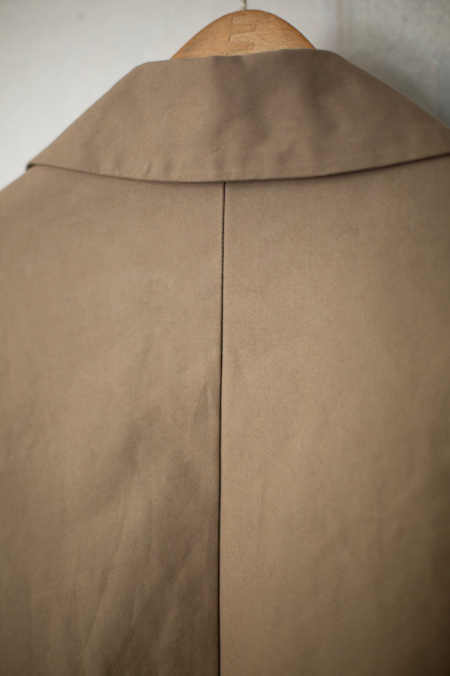 Big Coat in dark khaki dry waxed cotton