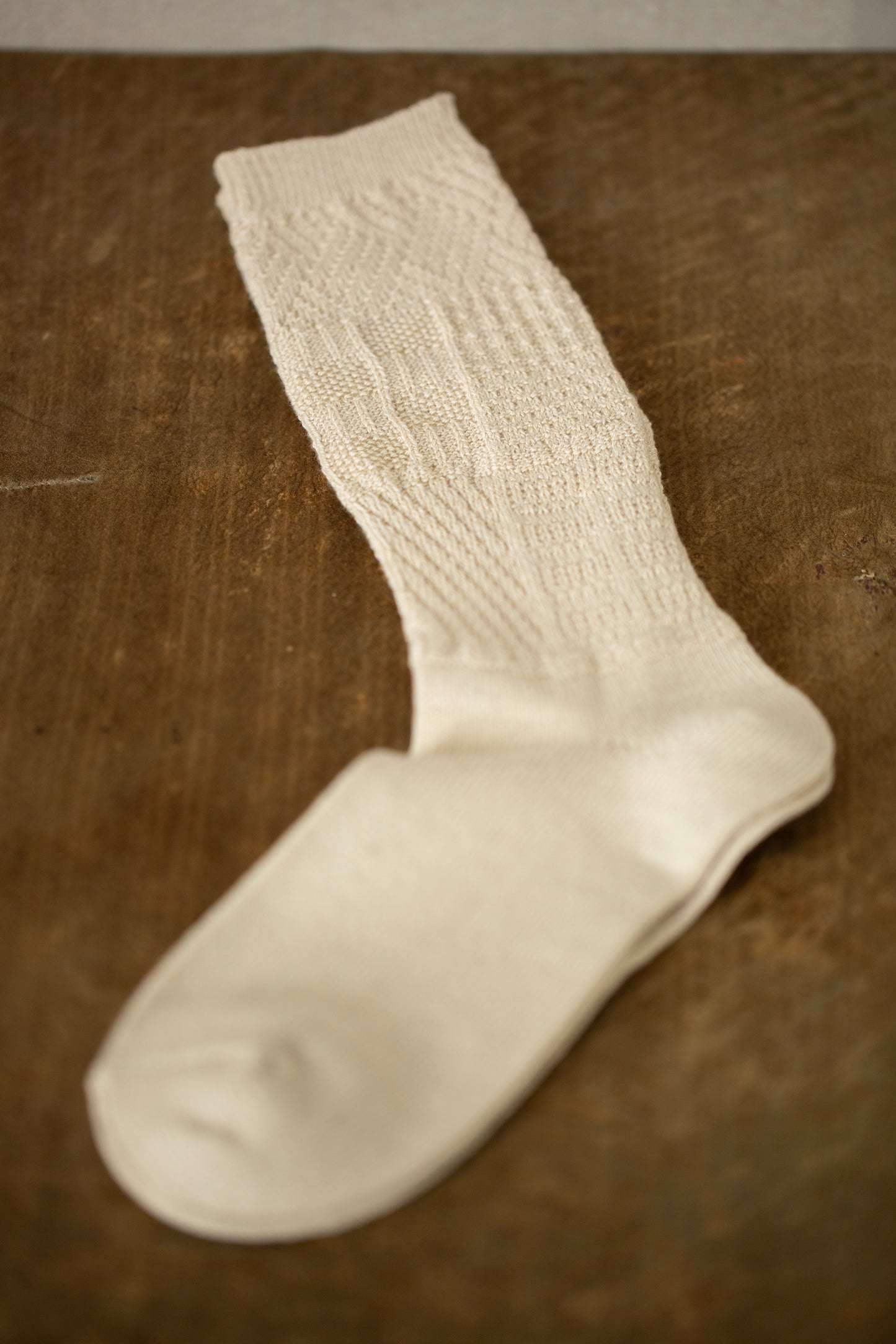 Knitting Patterns Socks in White Organic Cotton Yak