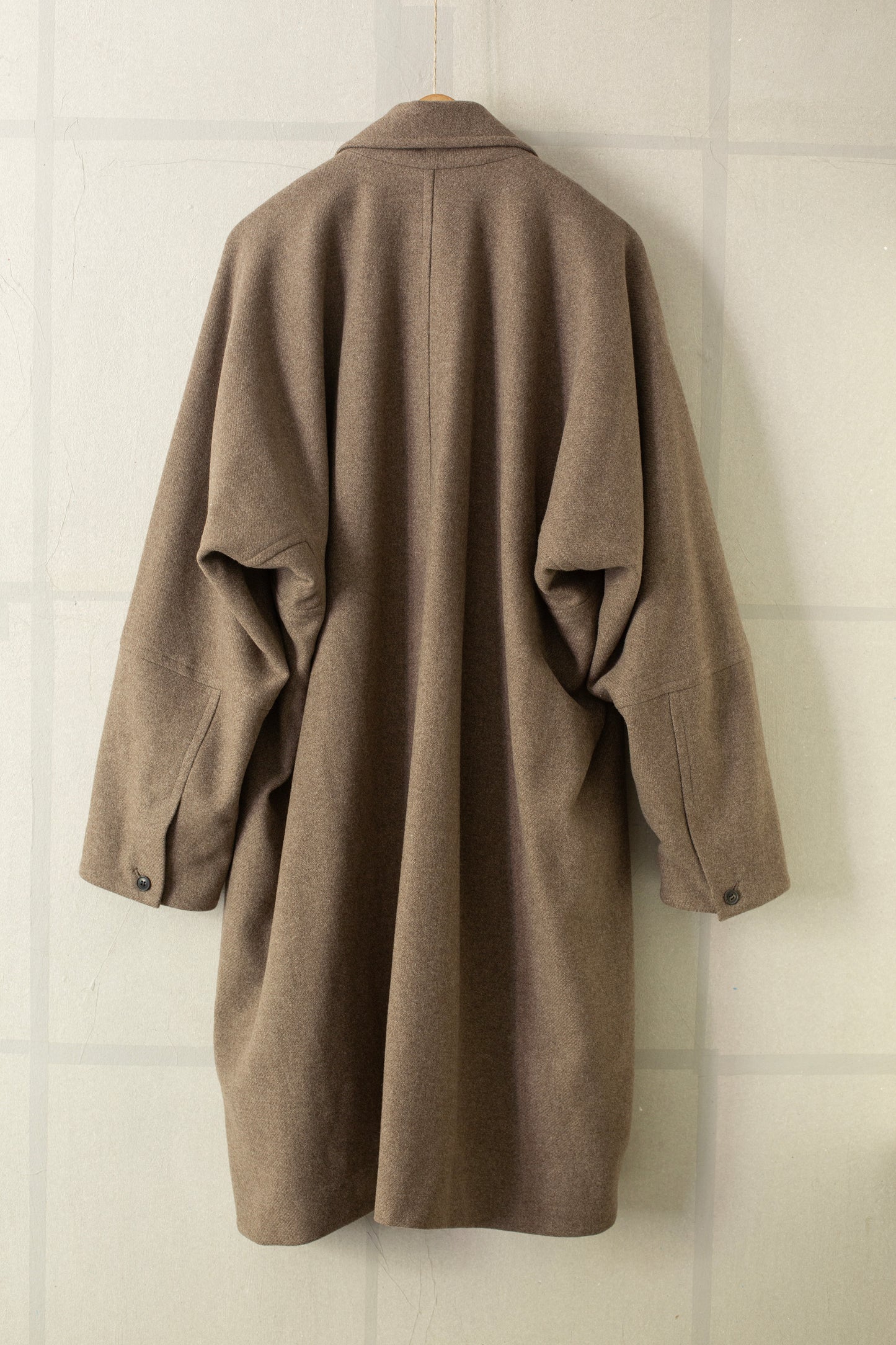 COAT#27 - NATURAL BROWN YAK WOOL