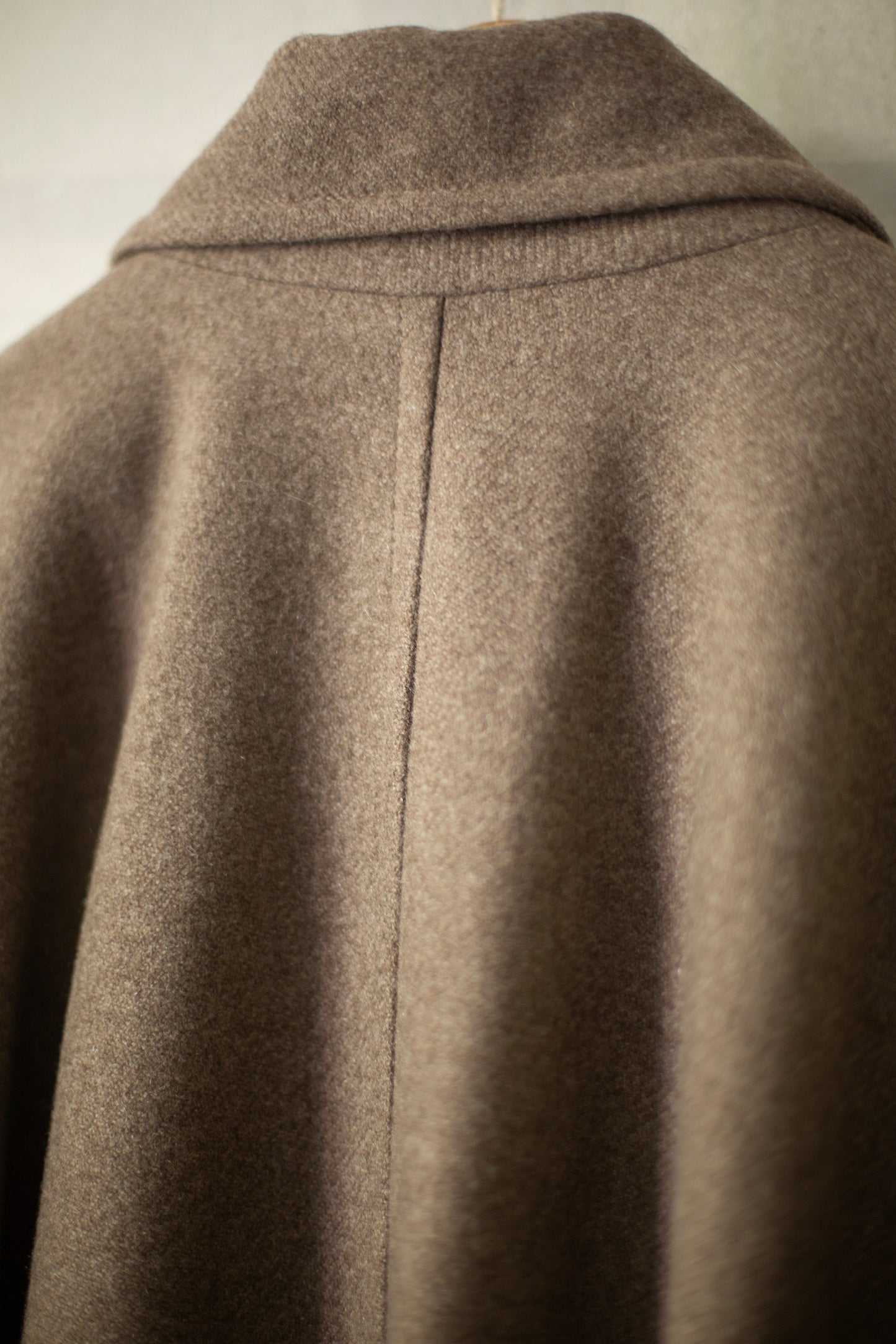 COAT#27 - NATURAL BROWN YAK WOOL