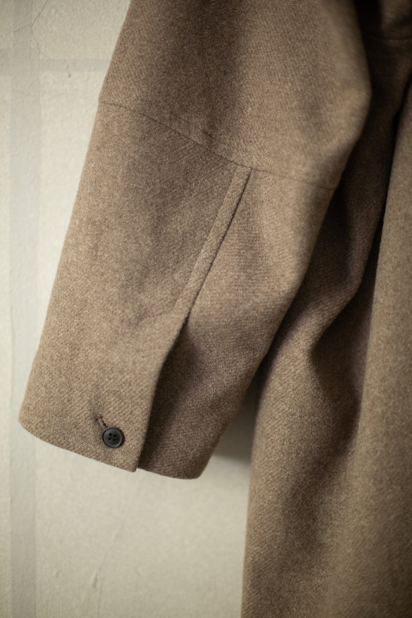 COAT#27 - NATURAL BROWN YAK WOOL