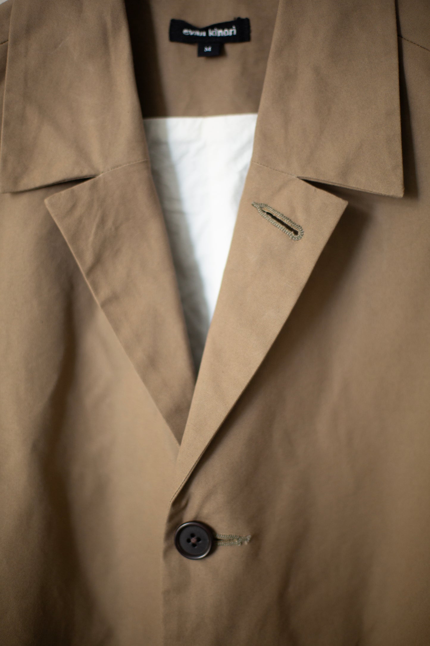 Big Coat in dark khaki dry waxed cotton