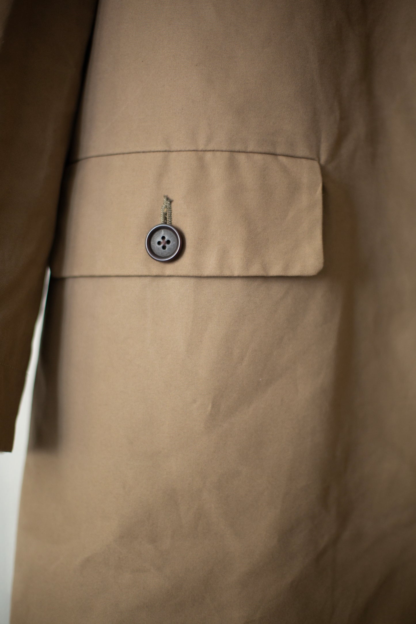 Big Coat in dark khaki dry waxed cotton
