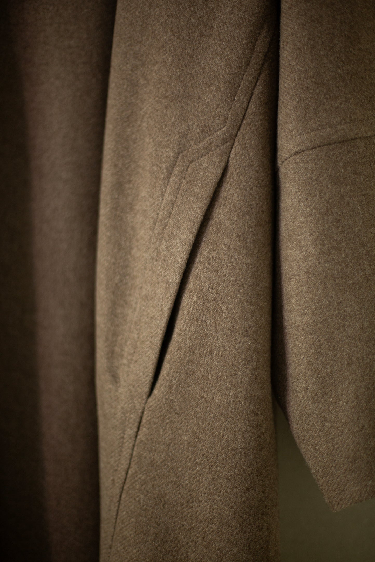 COAT#27 - NATURAL BROWN YAK WOOL